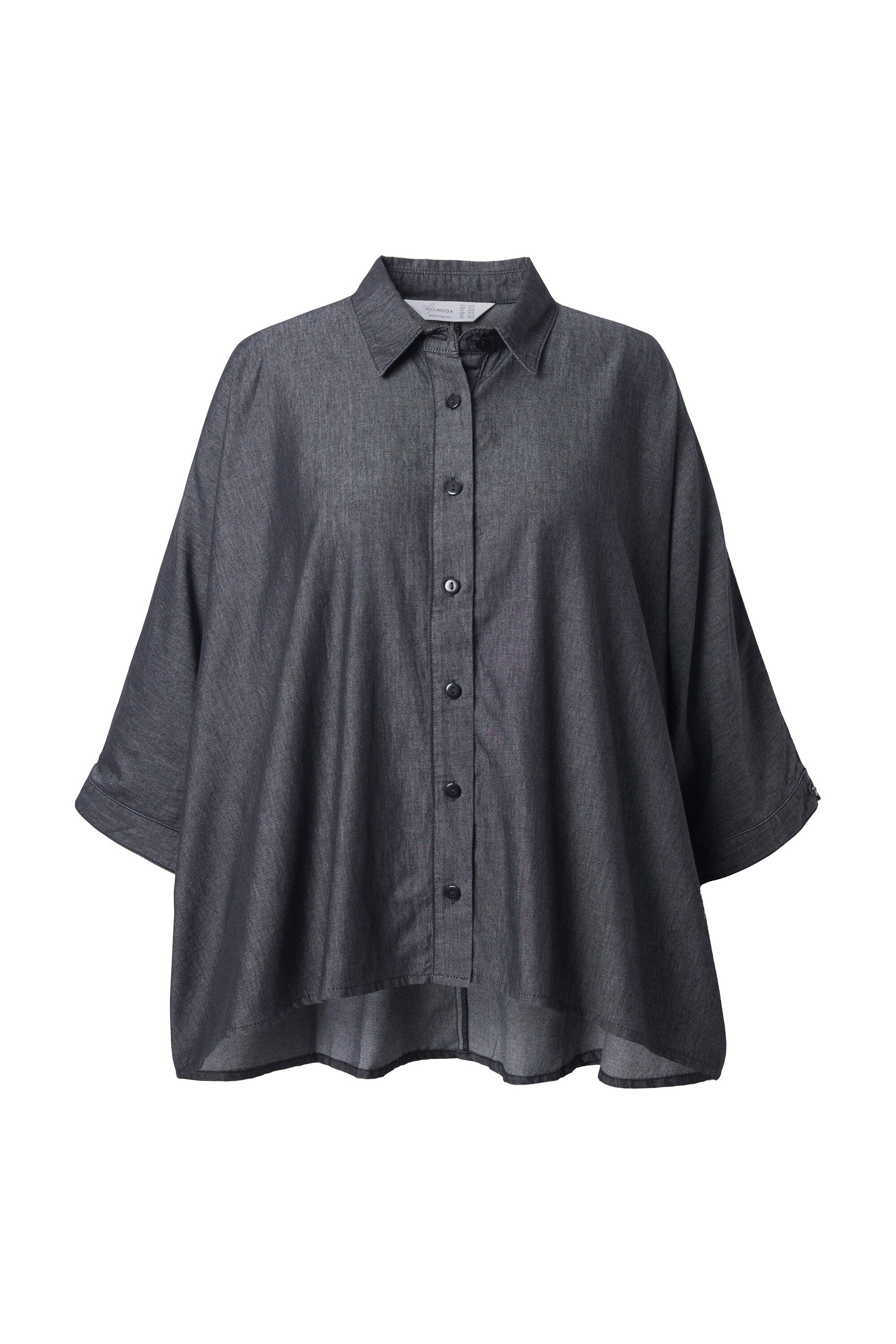MIAMODA Longbluse Bluse oversized 3/4-Fledermausärmel günstig online kaufen