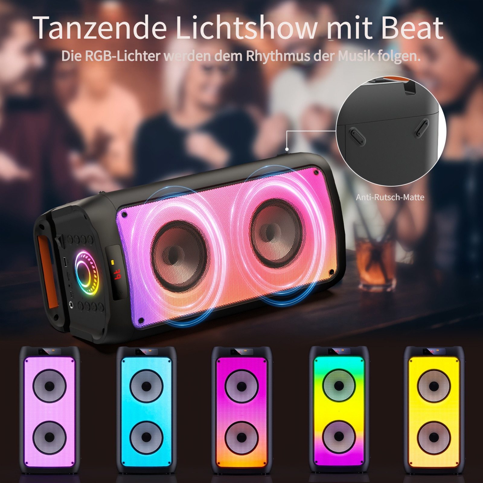 JYX Party Tragbare Bluetooth-Lautsprecher (für Holiday Party)