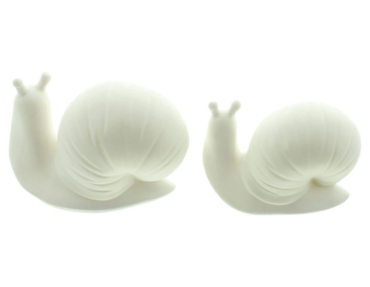 Home-trends24.de LED-Dekofigur LED Schnecke Weiß Figur Deko Figuren Objekt Skulptur 2er Set (2 St)