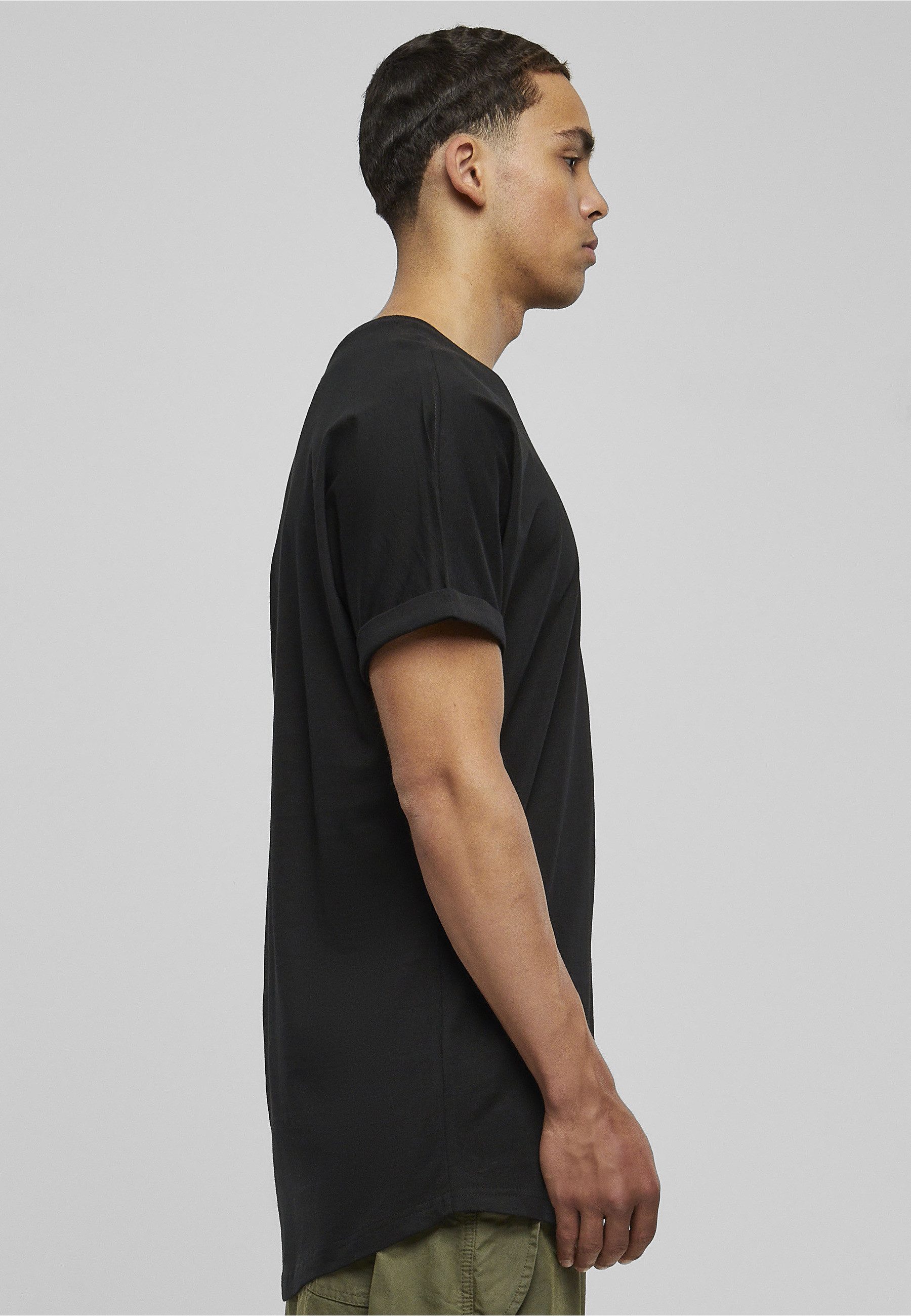 URBAN CLASSICS T-Shirt Urban Classics Herren Long Shaped Turnup Tee (1-tlg)