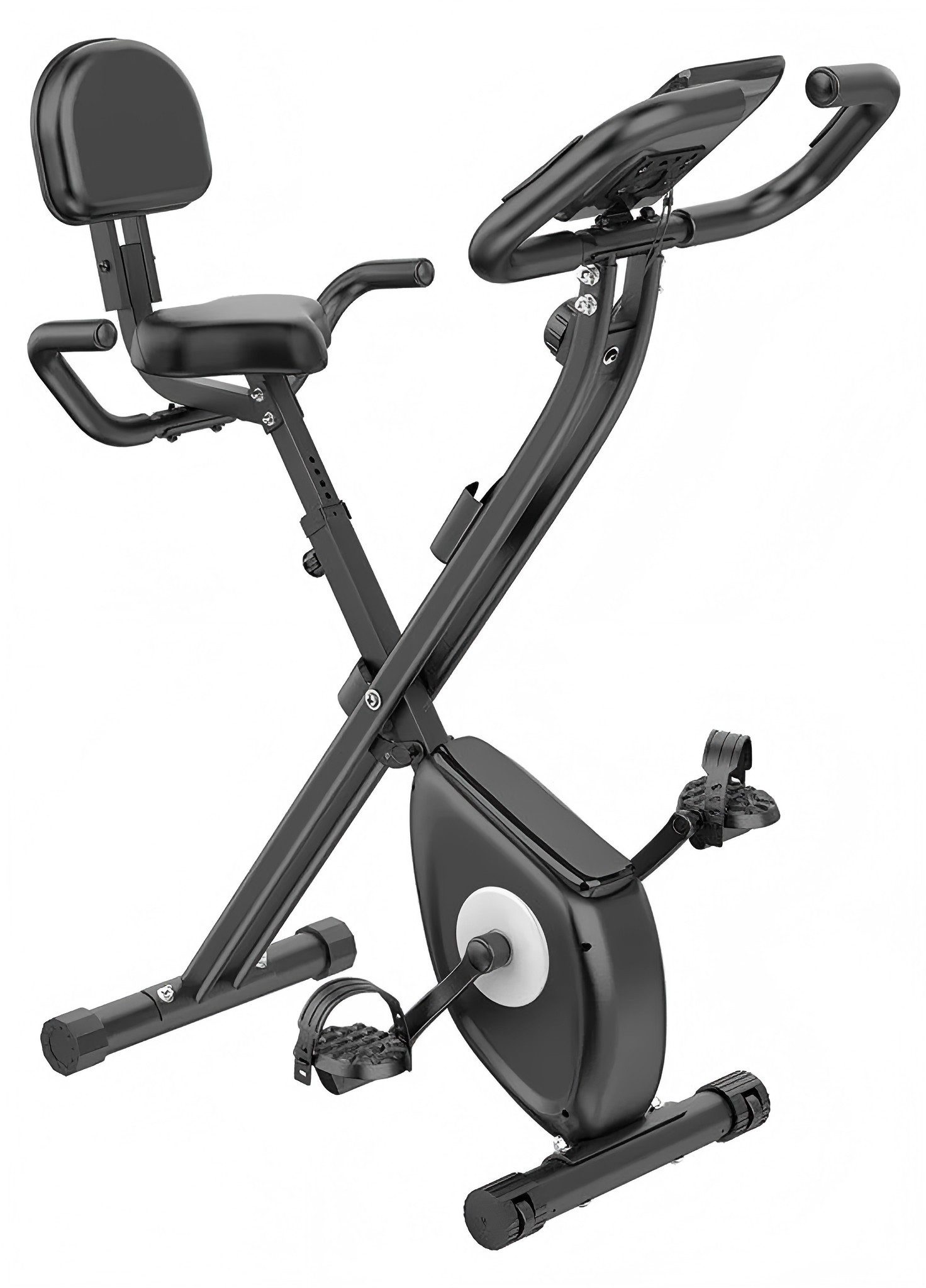 Hamlody Heimtrainer Heimtrainer Fahrrad Klappbar für Zuhause, Magnetbremse, leiser (Magnetisches Schwungrad: 2,5 kg), 10 Widerstandsstufen, maximale Belastbarkeit 120 kg