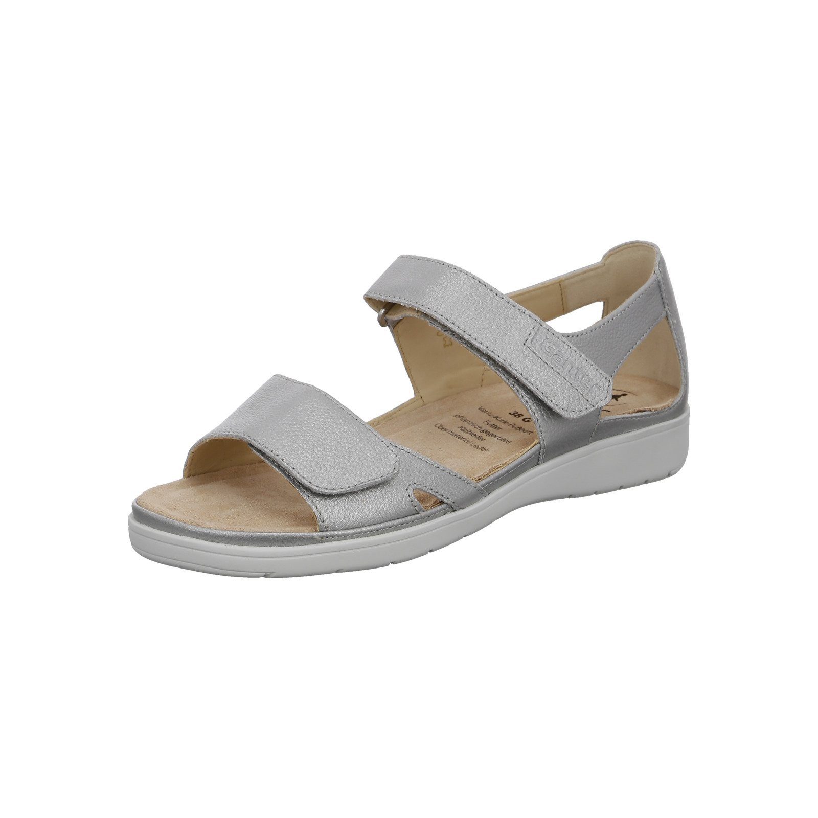 Ganter Gina - Damen Schuhe Sandalette Leder silber