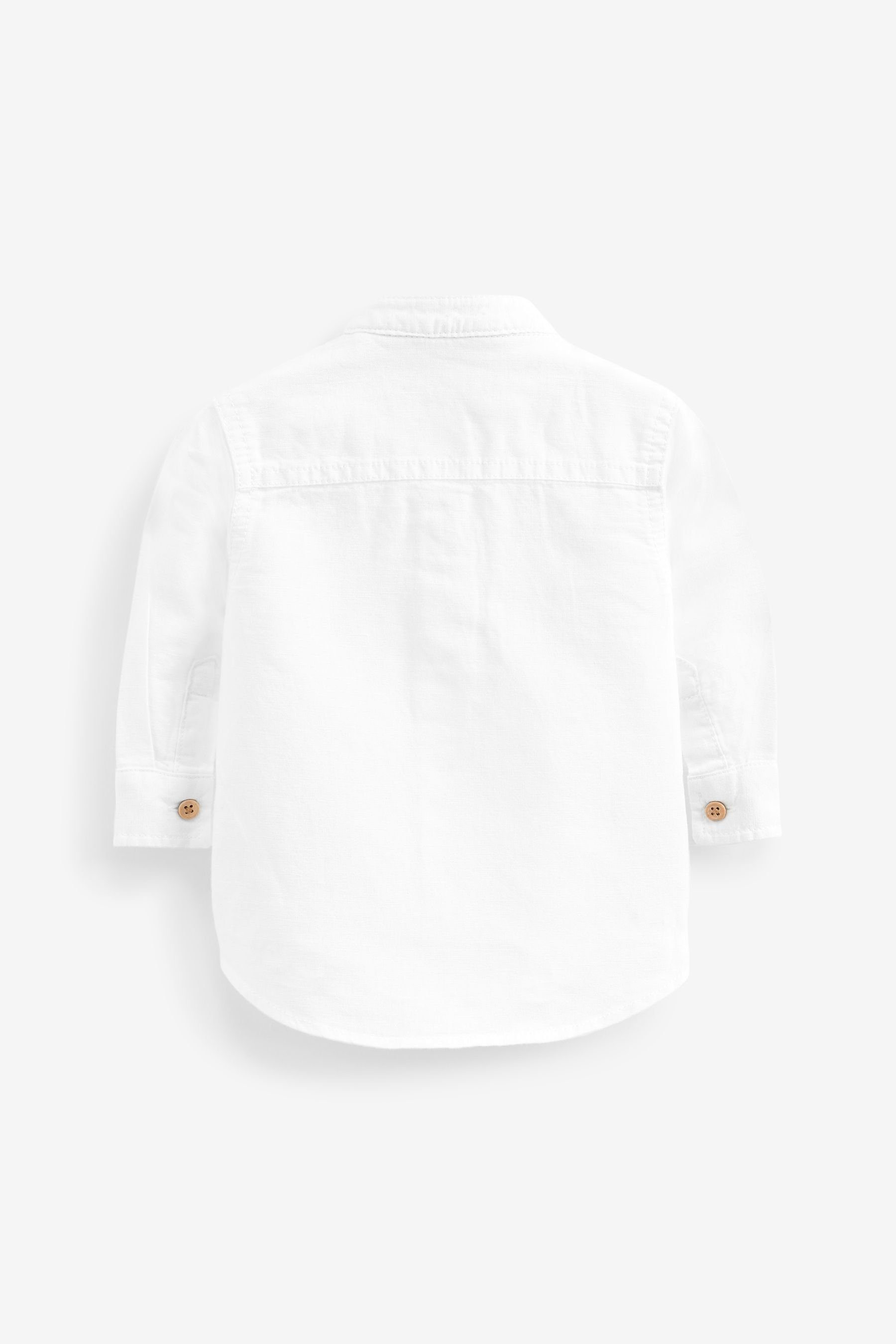 Next Jeanshemd Hemd aus Leinenmischgewebe mit günstig online kaufen