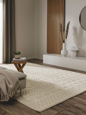 Teppich Jasper, benuta, rechteckig, Höhe: 11 mm, Kunstfaser, Berber, Ethno-Style, Wohnzimmer