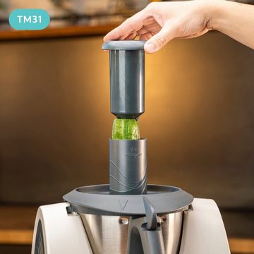 Mixcover Küchenmaschine mit Kochfunktion mixcover Spiralschneider kompatibel mit Thermomix TM31