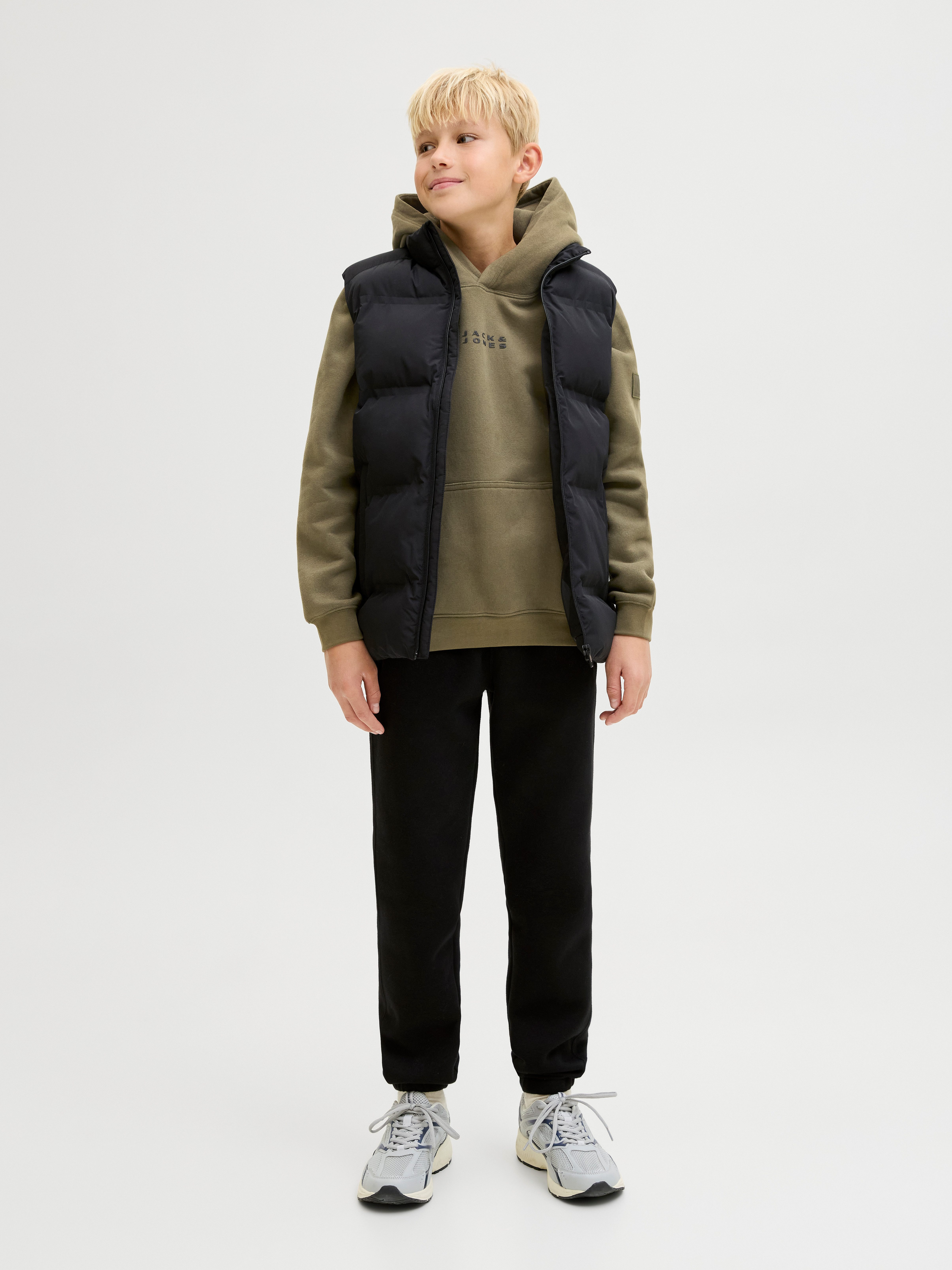 Jack & Jones Junior Kapuzensweatshirt JCOPOINT SWEAT BADGE HOOD JNR – Bild 4 von 5