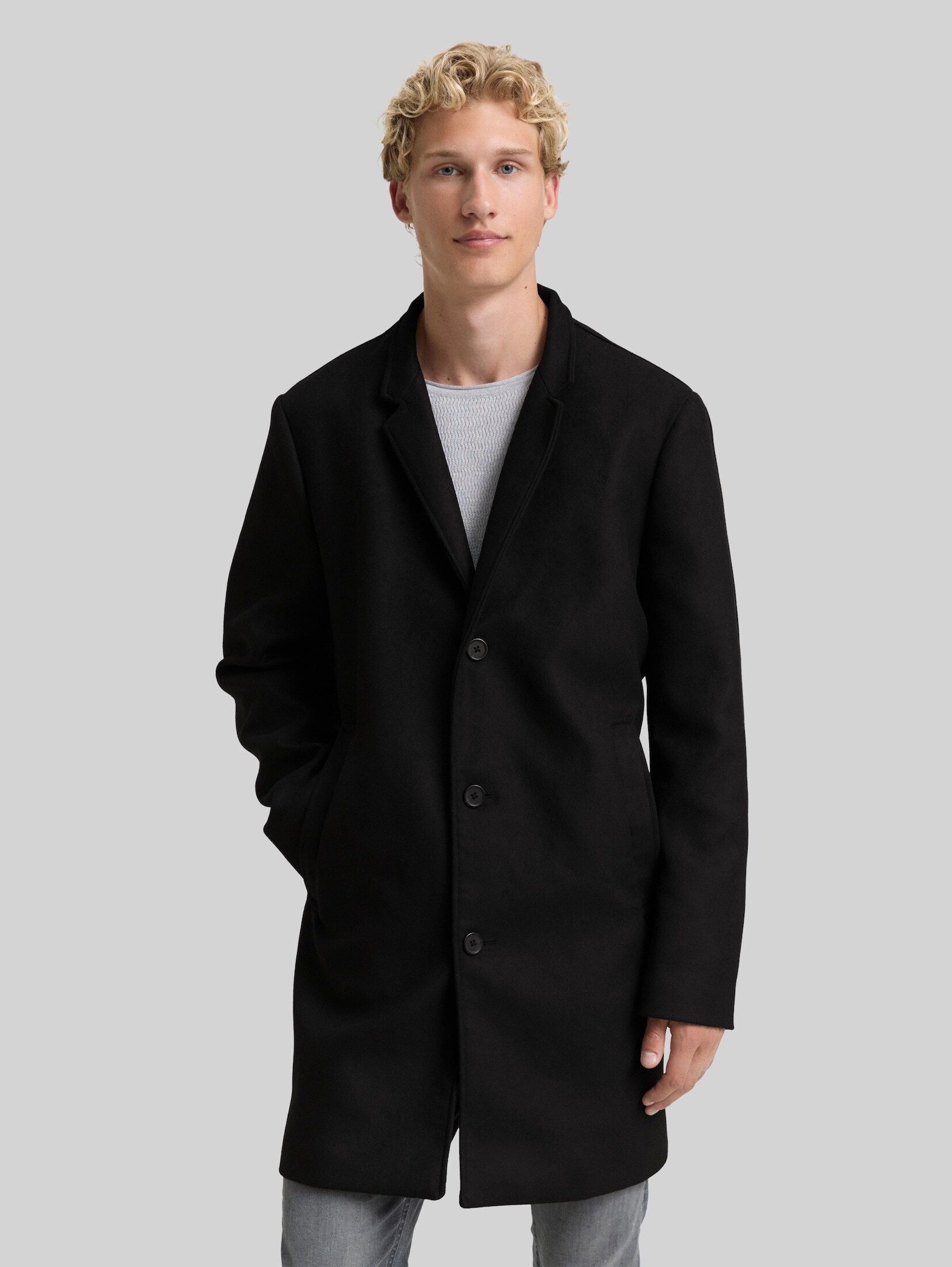 TOM TAILOR Denim Langmantel Jacken Mantel in Woll-Optik
