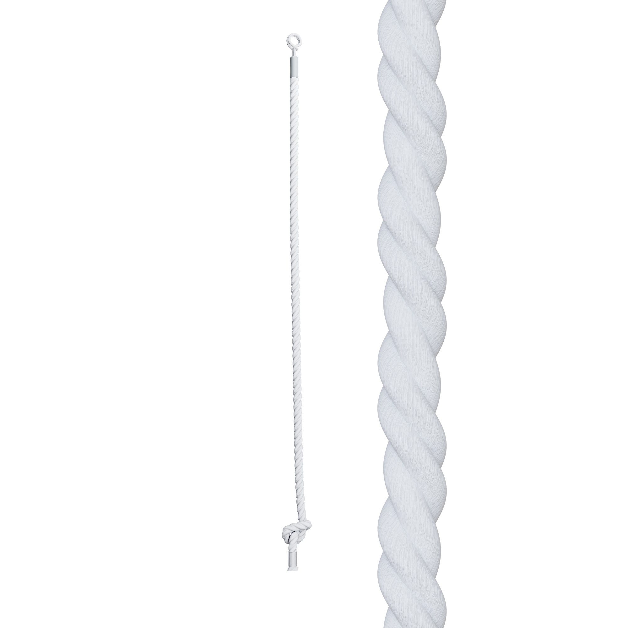 Jeflex Kletter-Trainingsgerät Jeflex Klettertau 230cm weiß, Einhängeöse, robust