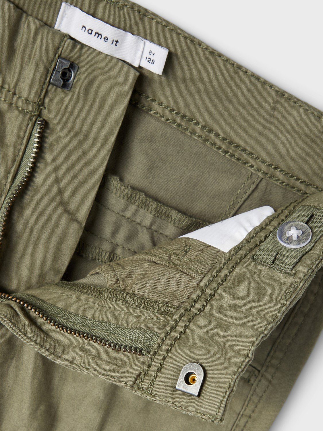 Name It Cargohose Cargo für Freizeithose NKMRYAN für Unisex Baumwolle Regular Fit unifarben elastisch Reißverschluss