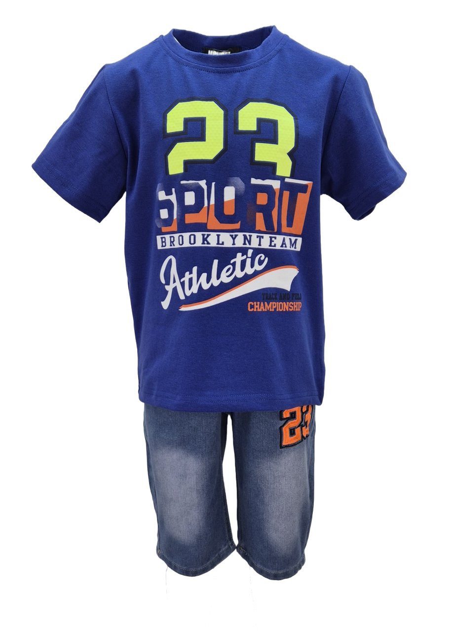 T-Shirt & Bermudas T-Shirt + Shorts Sommerset 2er Set Bermuda Jeansshorts Sommer JS48e