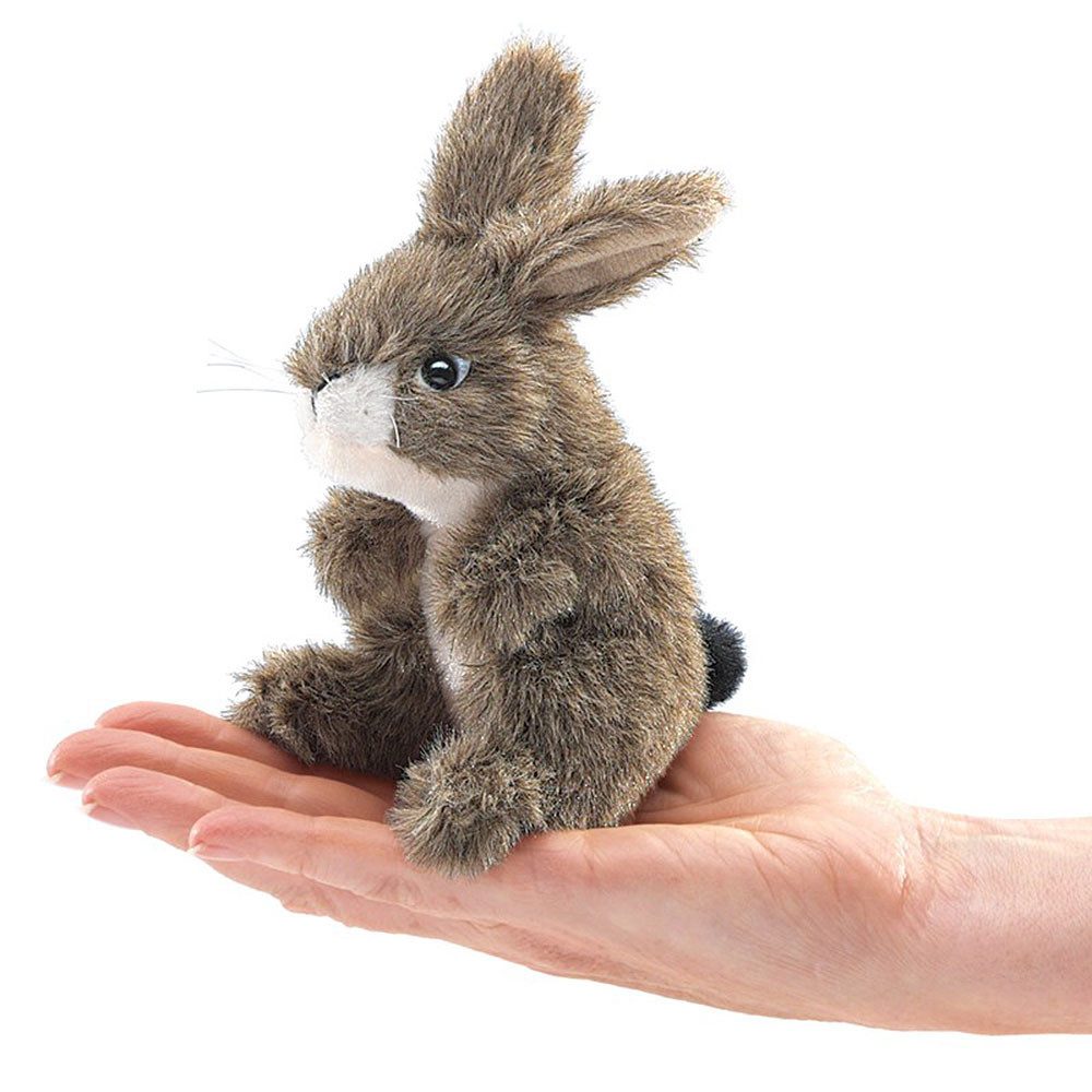 Folkmanis Handpuppen Fingerpuppe Folkmanis Fingerpuppe mini Feldhase 2675 (Packung)