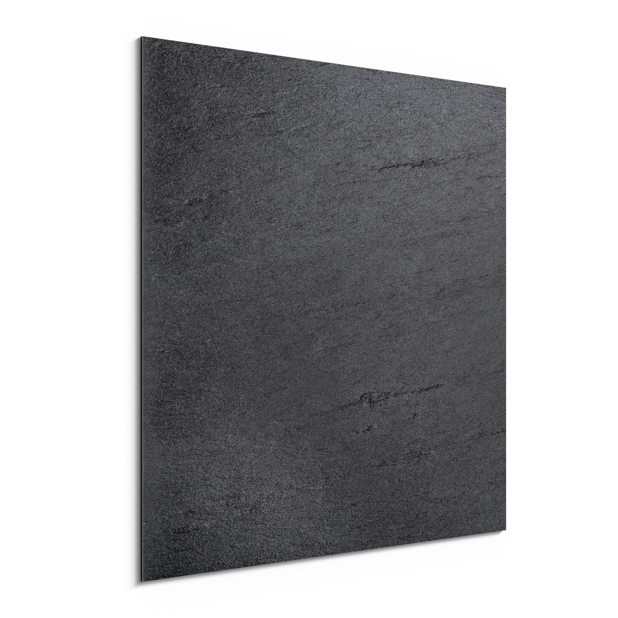 DEQORI Metallbild 'Schiefertafel Stein-Optik', Alu Dibond Bild Aluminium Aluverbundplatte Design Wandbild Aludibond