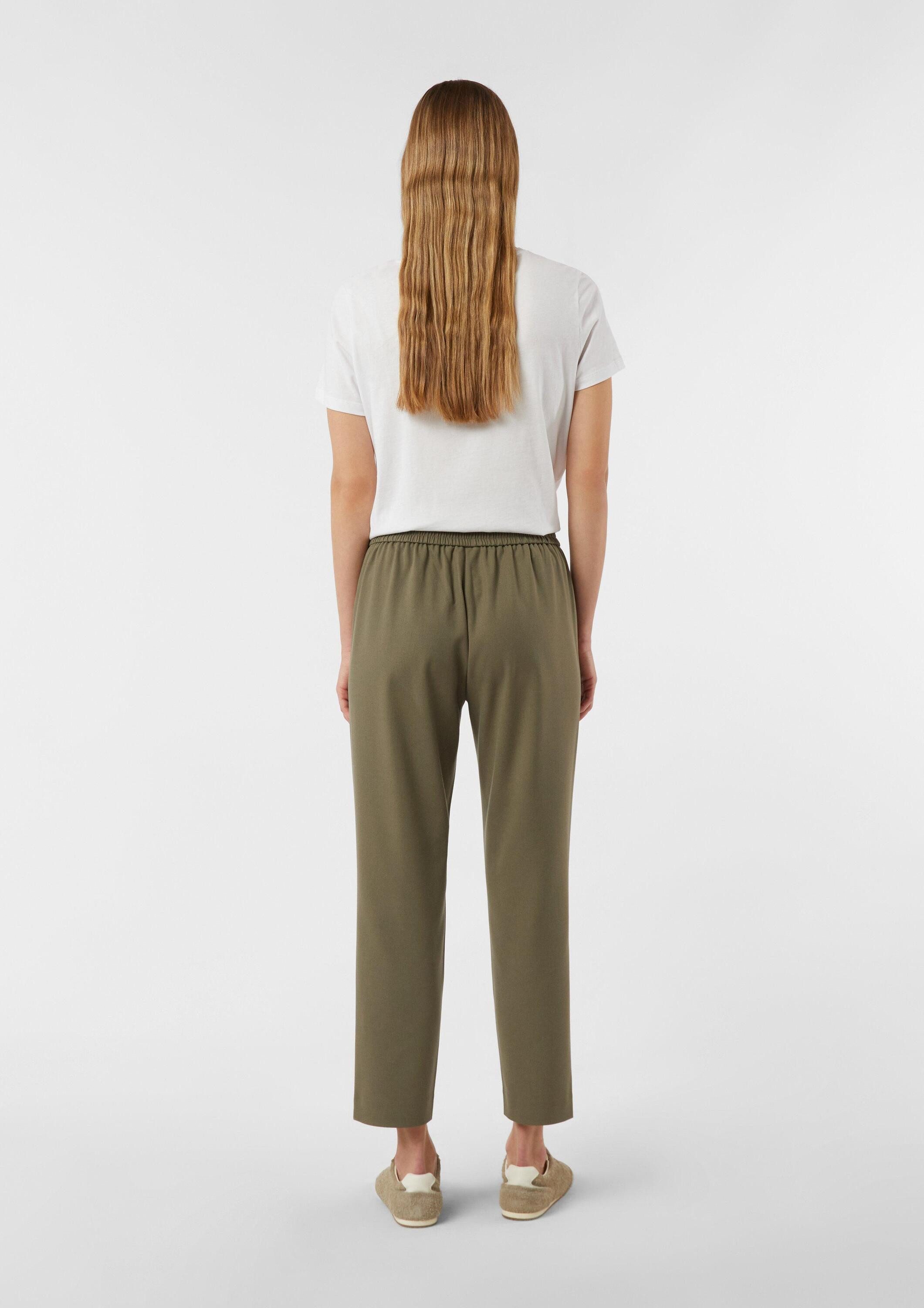 comma 7/8-Hose Hose Jogpants aus Twill mit elastischem Bund