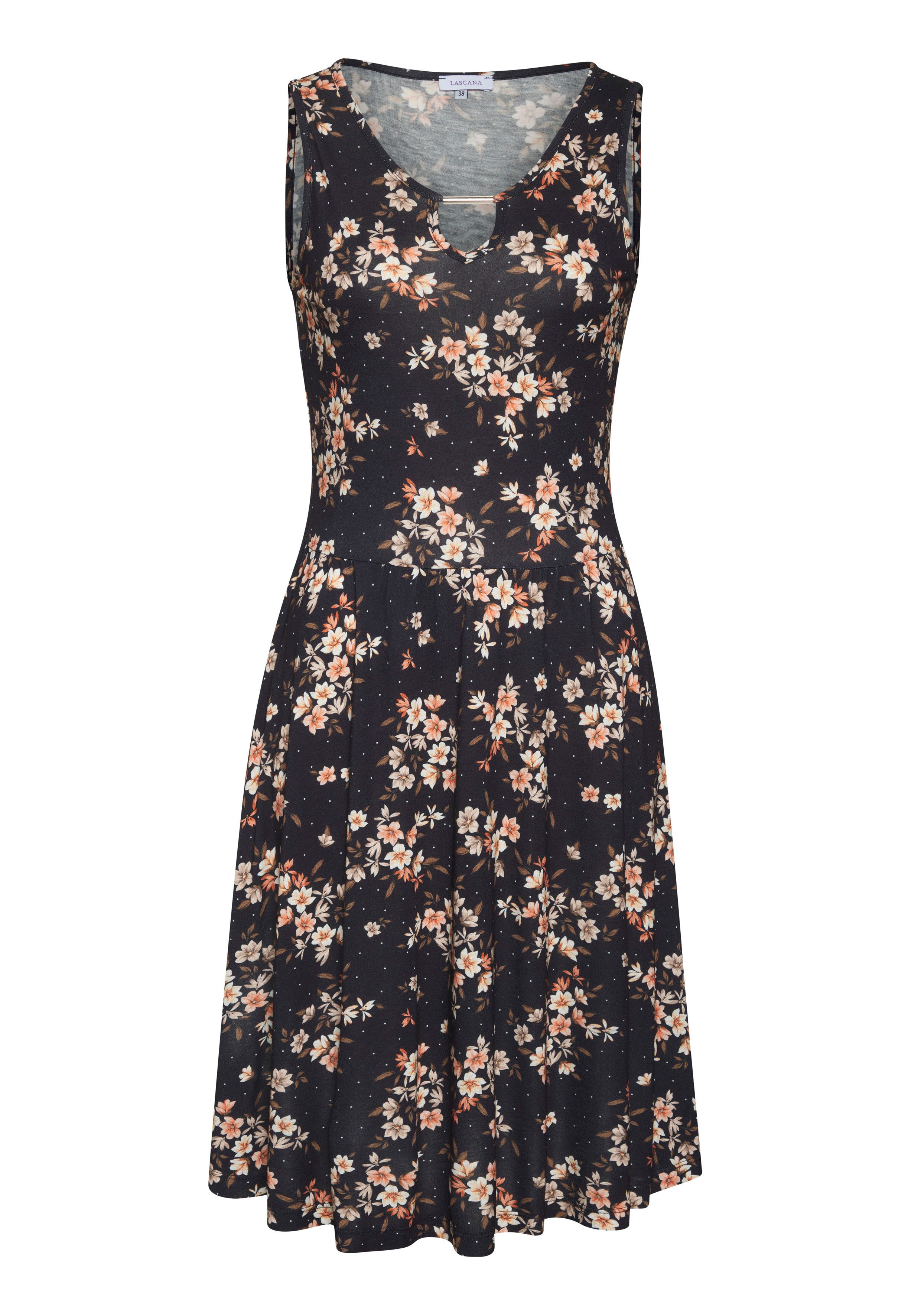 LASCANA Jerseykleid mit Blumendruck, Sommerkleid günstig online kaufen