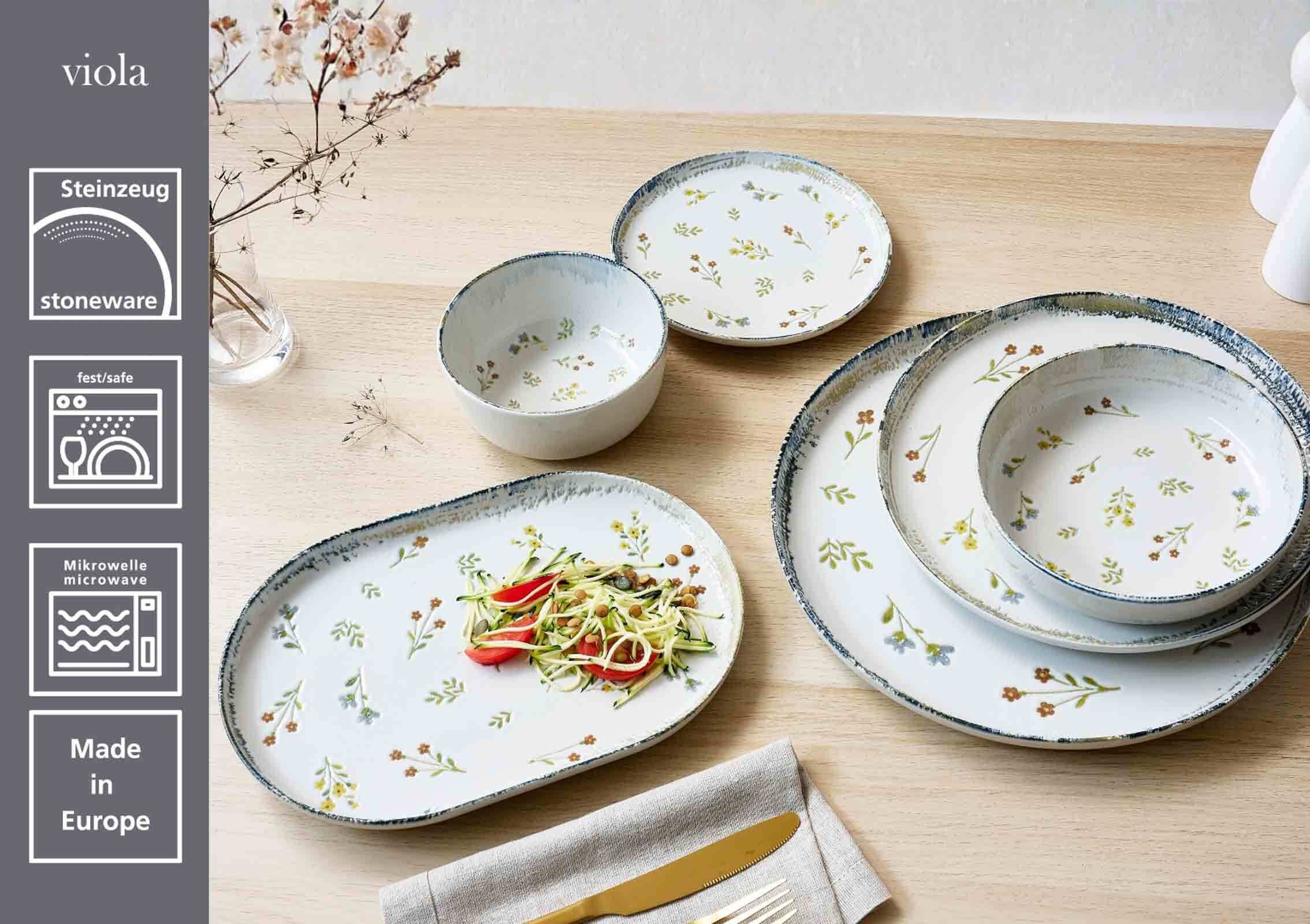 Ritzenhoff & Breker Frühstücksteller Viola Dessertteller ø 19,5 cm 6er Set, (6 St)