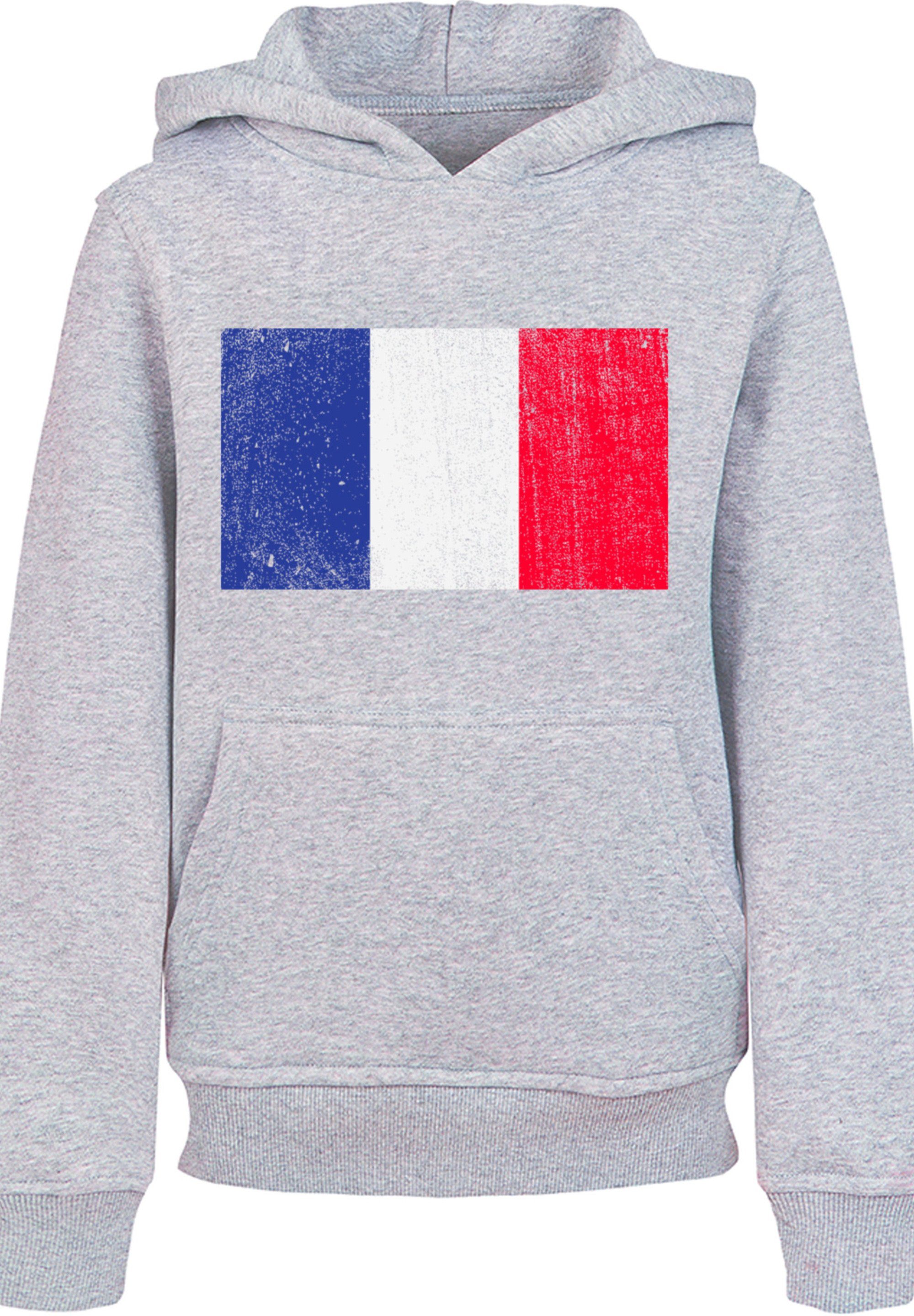F4NT4STIC Kapuzenpullover France Frankreich grey Print heather Flagge distressed