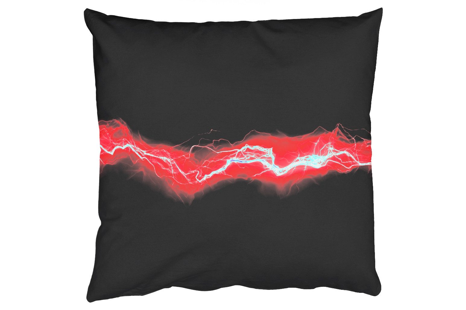 MuchoWow Dekokissen Spiele - Rot - Elektrizität - Energie - Linie, Zierkissen, Deko Kissen mit Füllung, Sofakissen, 60x60 cm