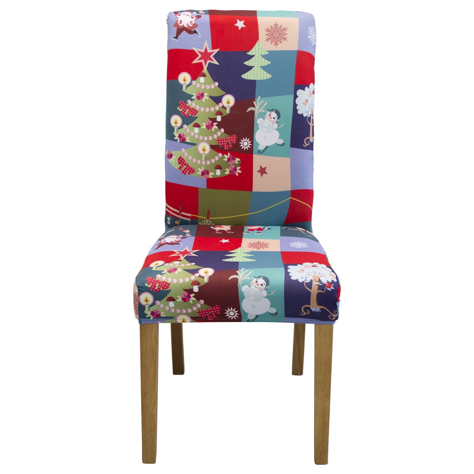 Stuhlhusse Weihnachtsmann Schneemann Thema, Stretch, für Weihnachtsbankett