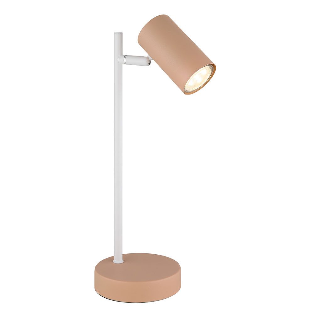 GLOBO LIGHTING Schreibtischlampe, Leuchtmittel nicht inklusive, Tischleuchte Metall Tischlampe Beige Spot beweglich mit Schalter