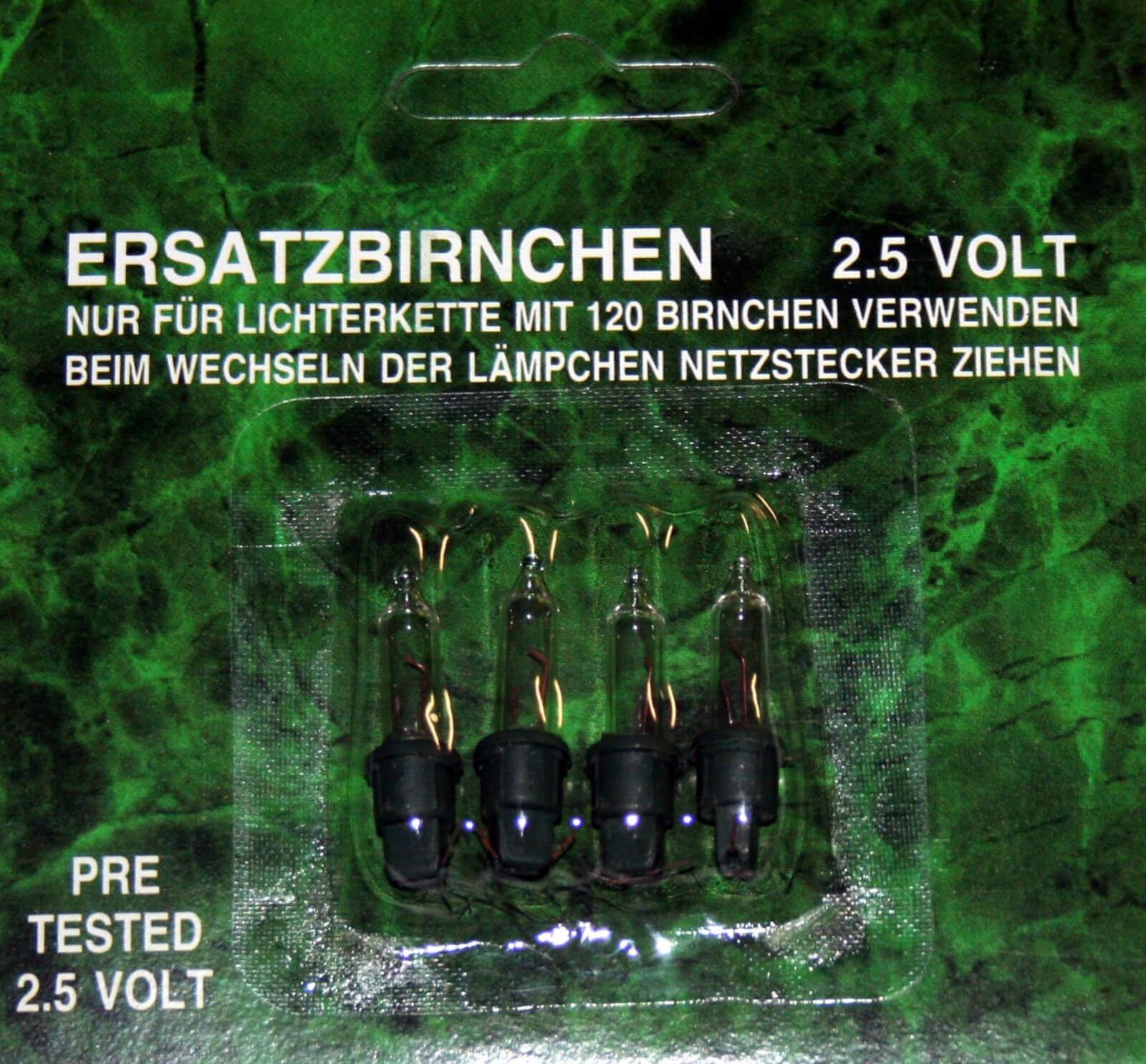 Christbaumschmuck Ersatzbirnchen klar aussen 120er Lichterkette