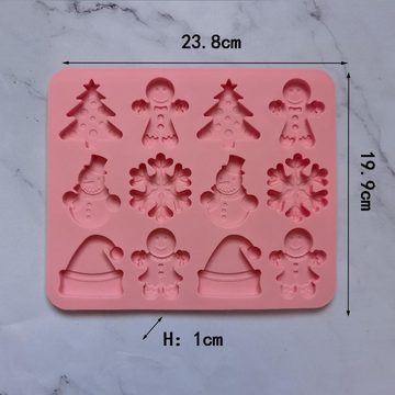 Mrichbez Brotbackform 2 Stück Weihnachten Pralinenform Schokoladen, (1-tlg), Backformen aus Silikon
