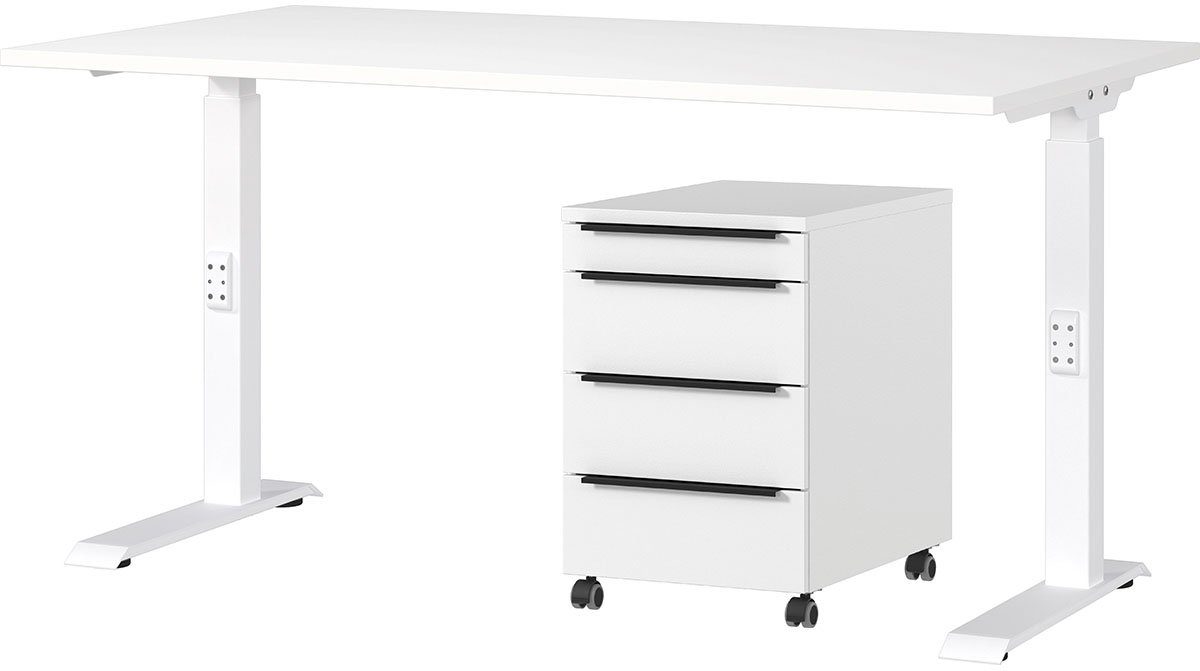 GERMANIA Büromöbel-Set Mailand, (2-St), inkl. Schreibtisch und Rollcontainer
