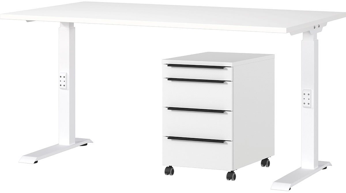 GERMANIA Büromöbel-Set Mailand, (2-tlg), inkl. Schreibtisch und Rollcontainer