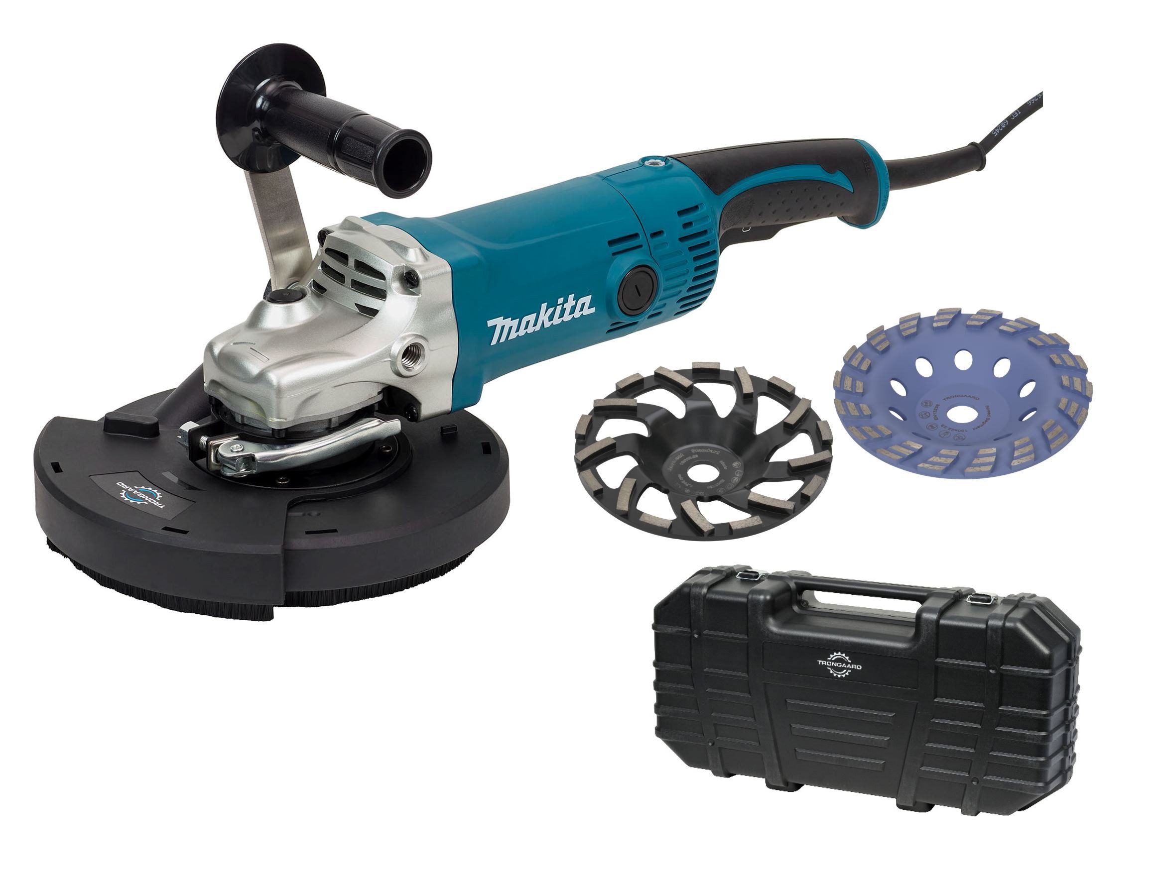 Trongaard Winkelschleifer / Betonschleifer- / Estrichschleifer-Set / 2.000W günstig online kaufen