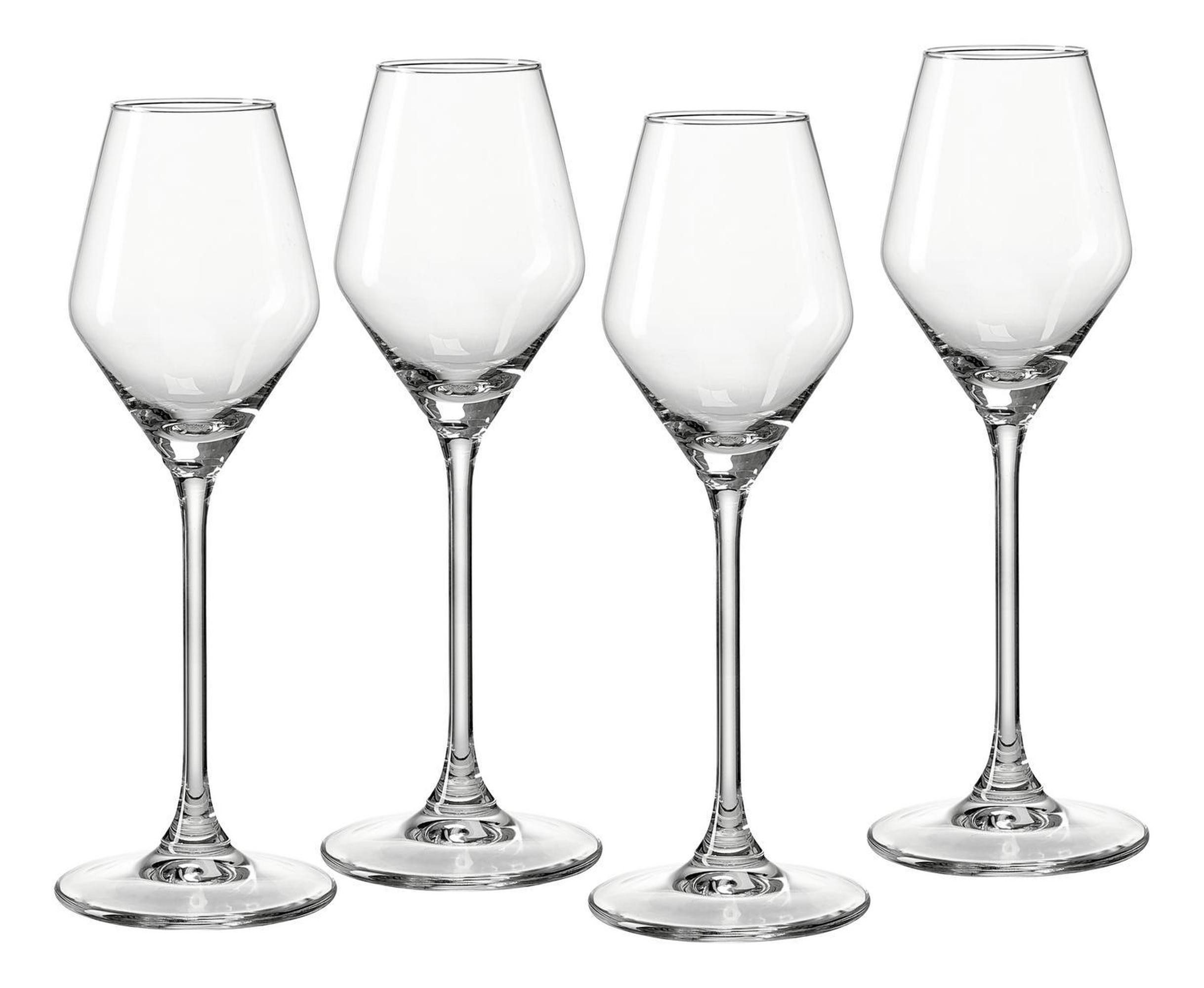 Ritzenhoff & Breker Likörglas Likörkelch Set 4-teilig Rumba 140 ml, Glas, Wohlproportionierte Formensprache