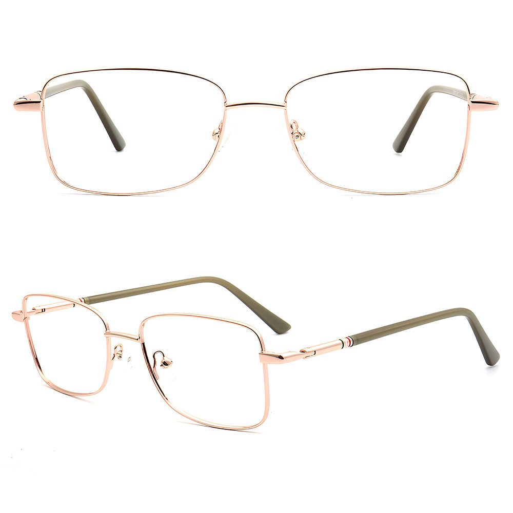 PACIEA Lesebrille Damen Herren Rechteckig Hochwertige Legierung Blaulichtfilter