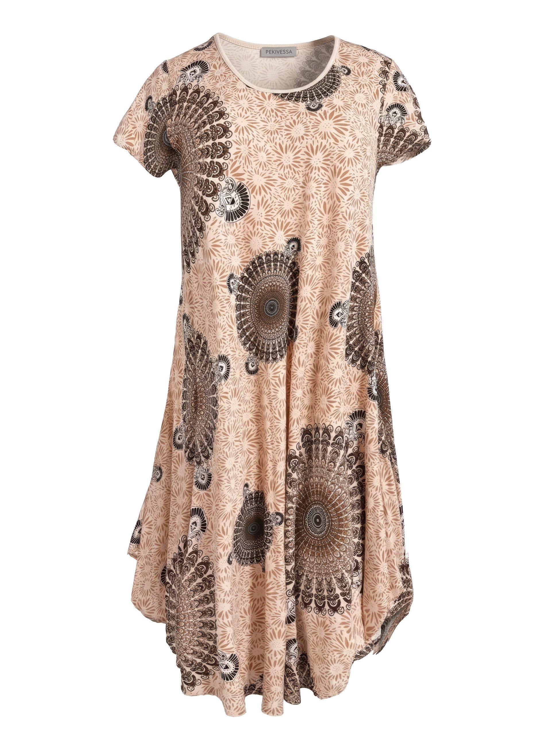 Sommerkleid Luftiges Strandkleid mit asymmetrischem Saum