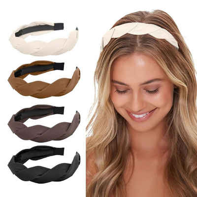 MAGICSHE Haarband Damen geflochtenes Breites Stirnband, 4-tlg.