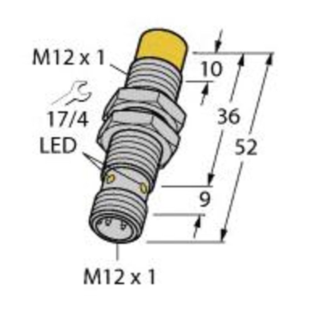 Sensor Turck Induktiver Sensor nicht bündig PNP, Schließer NI8-M12-AP6X-H114