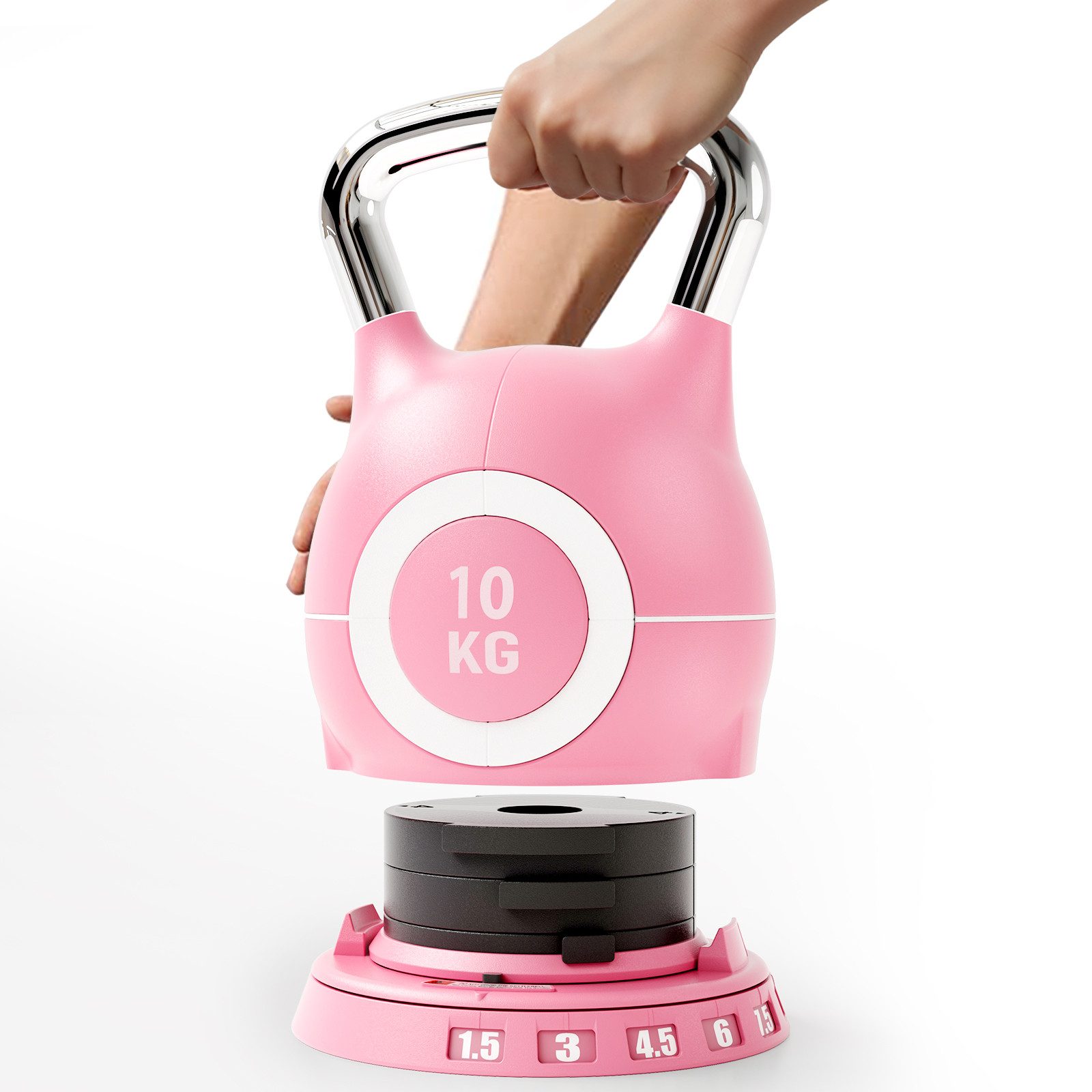 TLGREEN Kettlebell Verstellbare Kettlebell Set,7 in 1 Kugelhantel, (mit massivem Aluminiumgriff Hanteln), für Heimtraining und Fitness