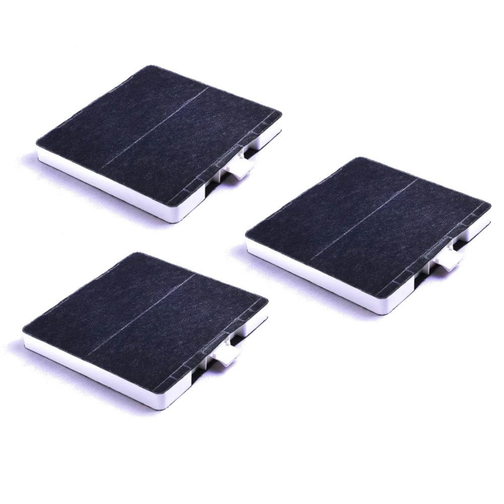 Trade-Shop Aktivkohlefilter 3x passend für Constructa CZ5131X500 CD959550/01, Zubehör für BSH 669419 00669419 744075 00744075 - Ersatzteil für Dunstabzugshauben, Länge: ca. 235mm / Breite: ca. 220mm / Höhe: ca. 20mm