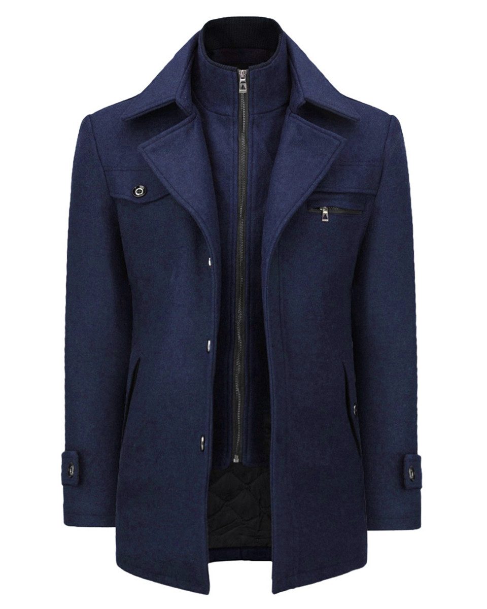 Allthemen Kurzmantel mit abnehmbarem Doppelkragen Wintermantel Herren vinta günstig online kaufen