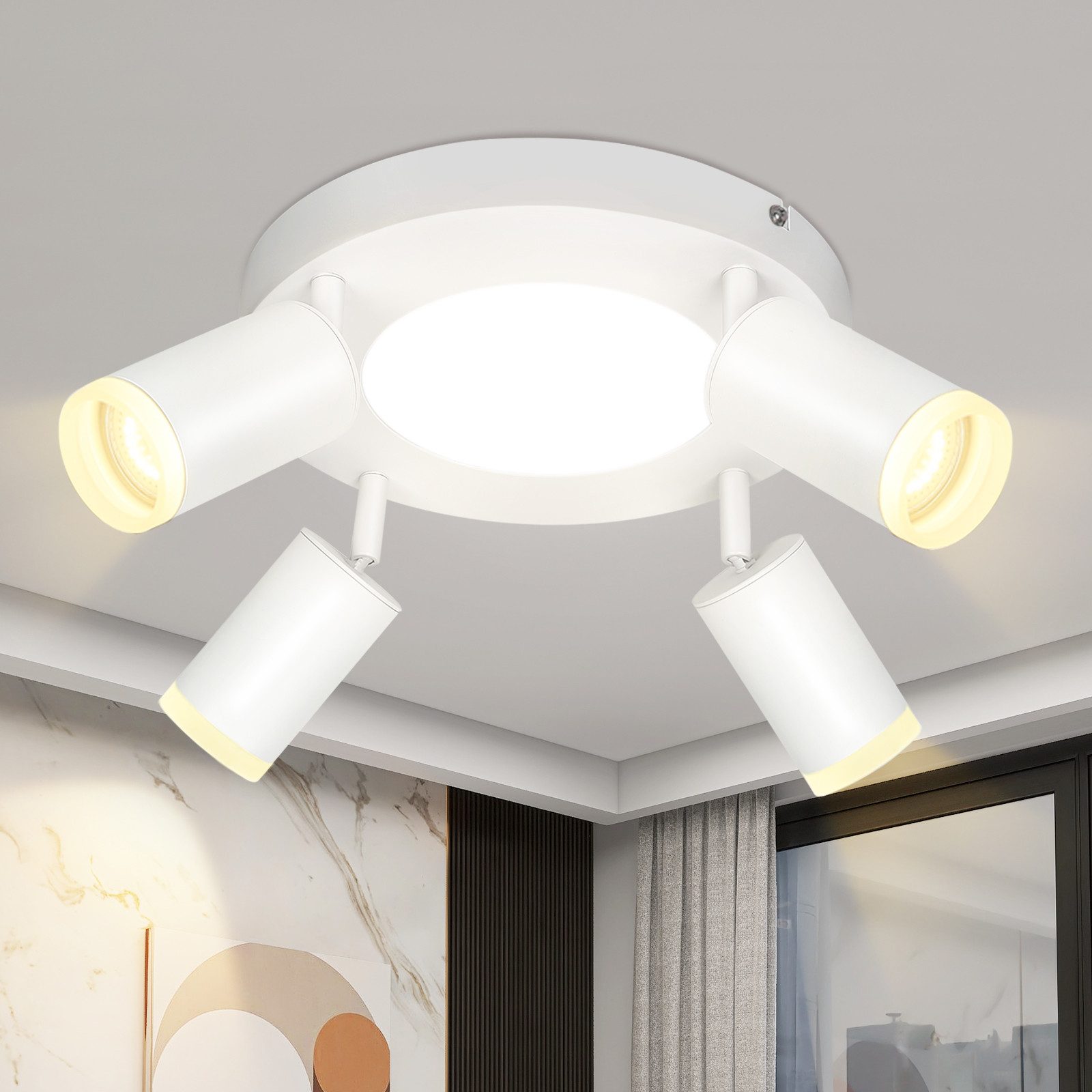 Nettlife Deckenstrahler Schwarz Schlafzimmer GU10 2/3/4 günstig online kaufen