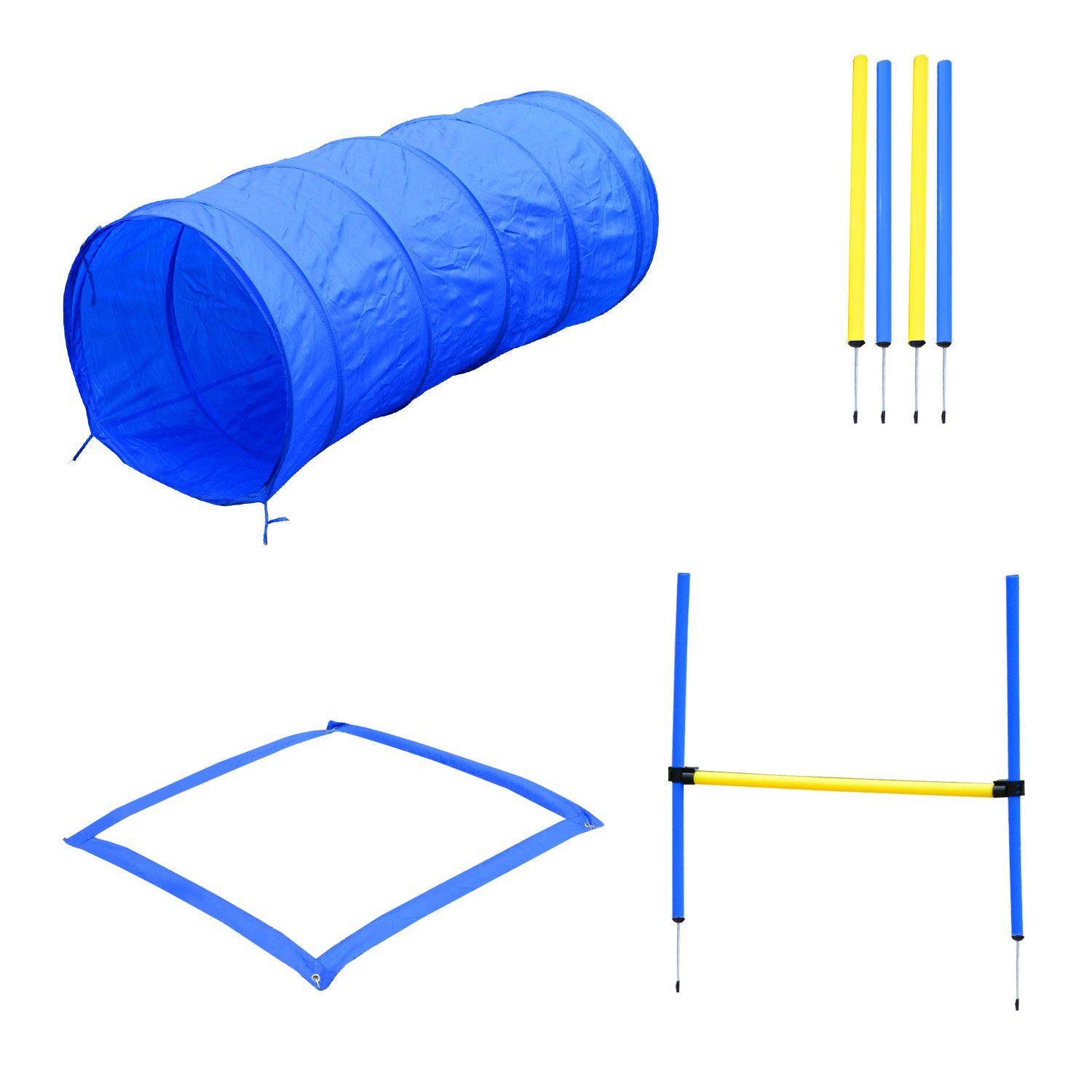 PawHut Agility-Hürde Hund Agility Set inkl. Tragetasche, PE, Polyester