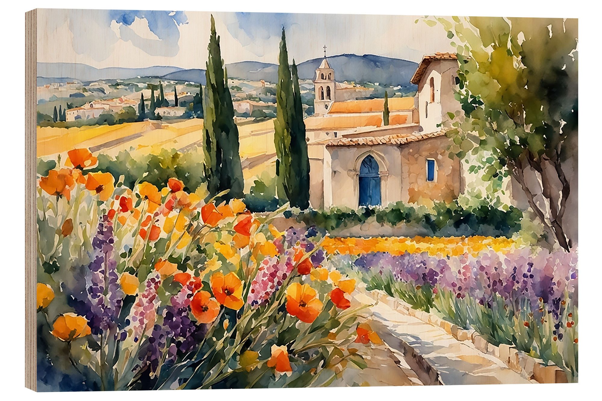 Posterlounge Wandbild Landschaft in der Provence, Mango Art, erhältlich als Poster, Leinwandbild, Wandsticker oder Acrylglasbild