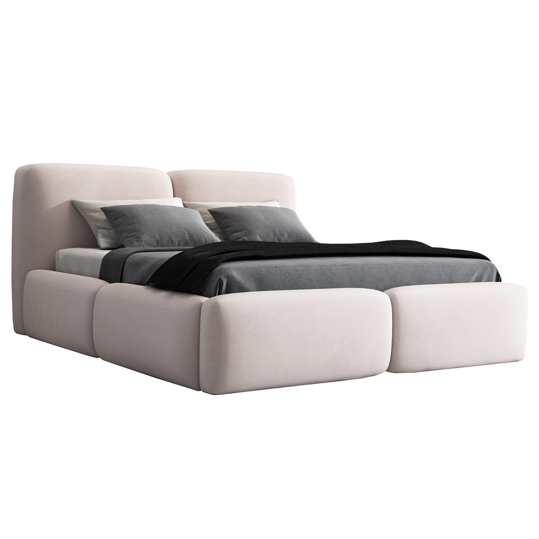 A&J MöbelLand GmbH Polsterbett OLKE-OM mit Bettkasten und Lattenrost. (Bett günstig online kaufen