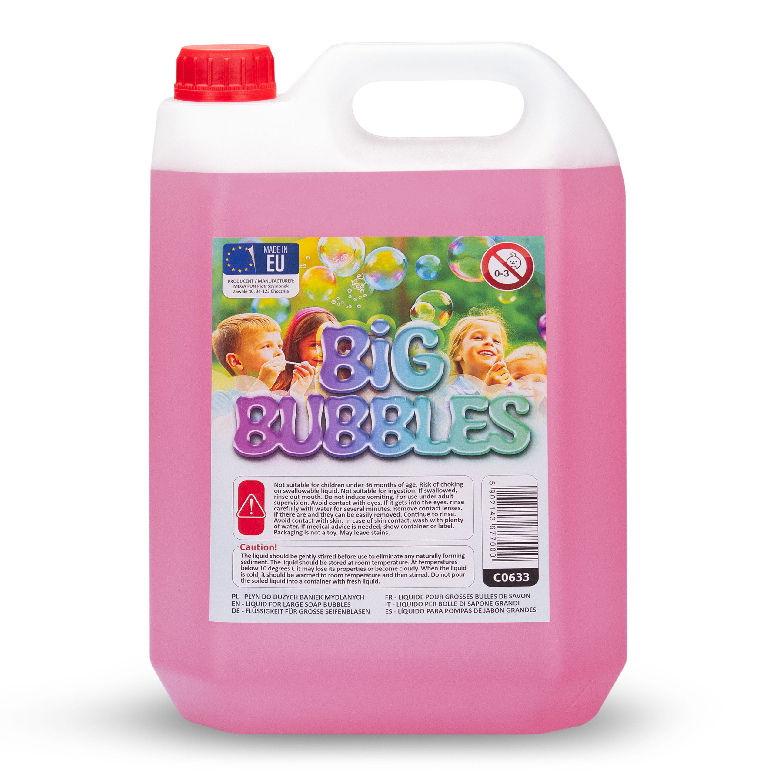 COIL Seifenblasenspielzeug Seifenblasenflüssigkeit, große Seifenblasen, Nachfüllkanister 5l, Blasendurchmesser über 2 Meter