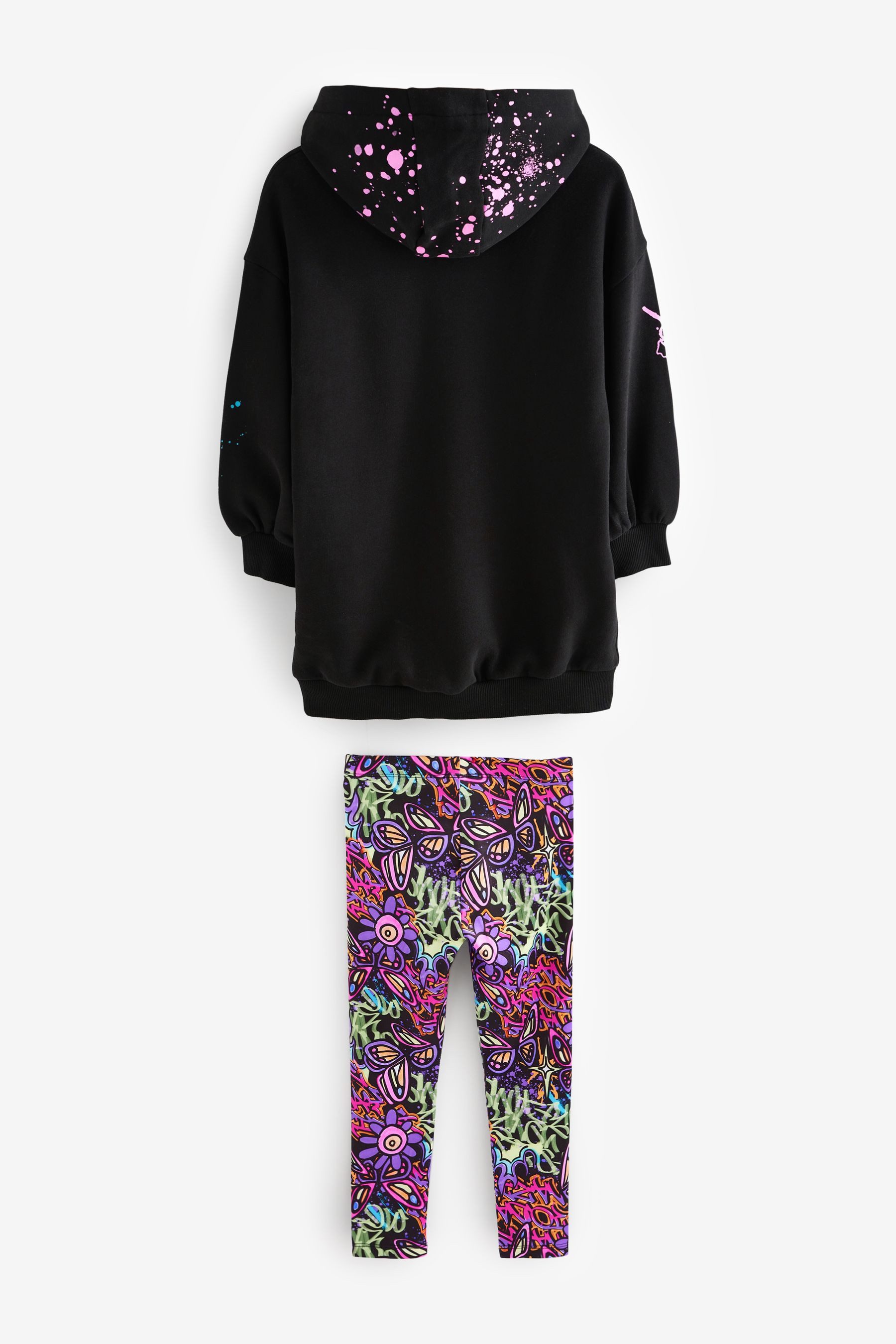Next Shirt & Leggings Graffiti Hoodie günstig online kaufen
