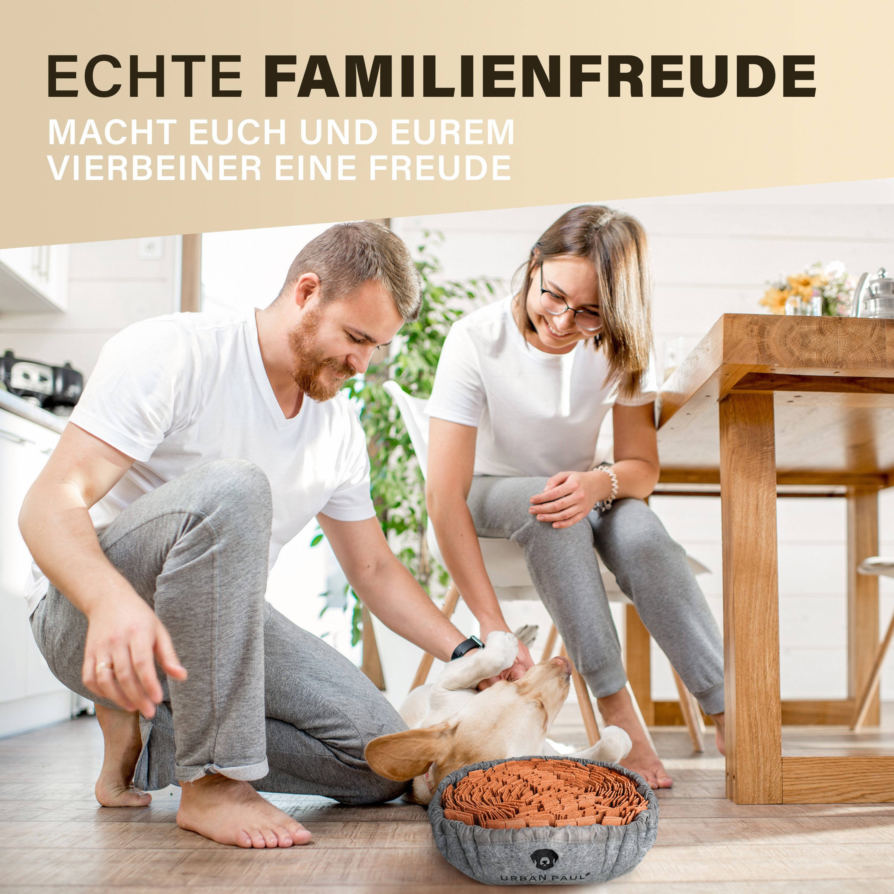 URBAN PAUL Tier-Intelligenzspielzeug Schnüffelteppich für Hunde, Extra robustes Material - Größenverstellbar und waschbar