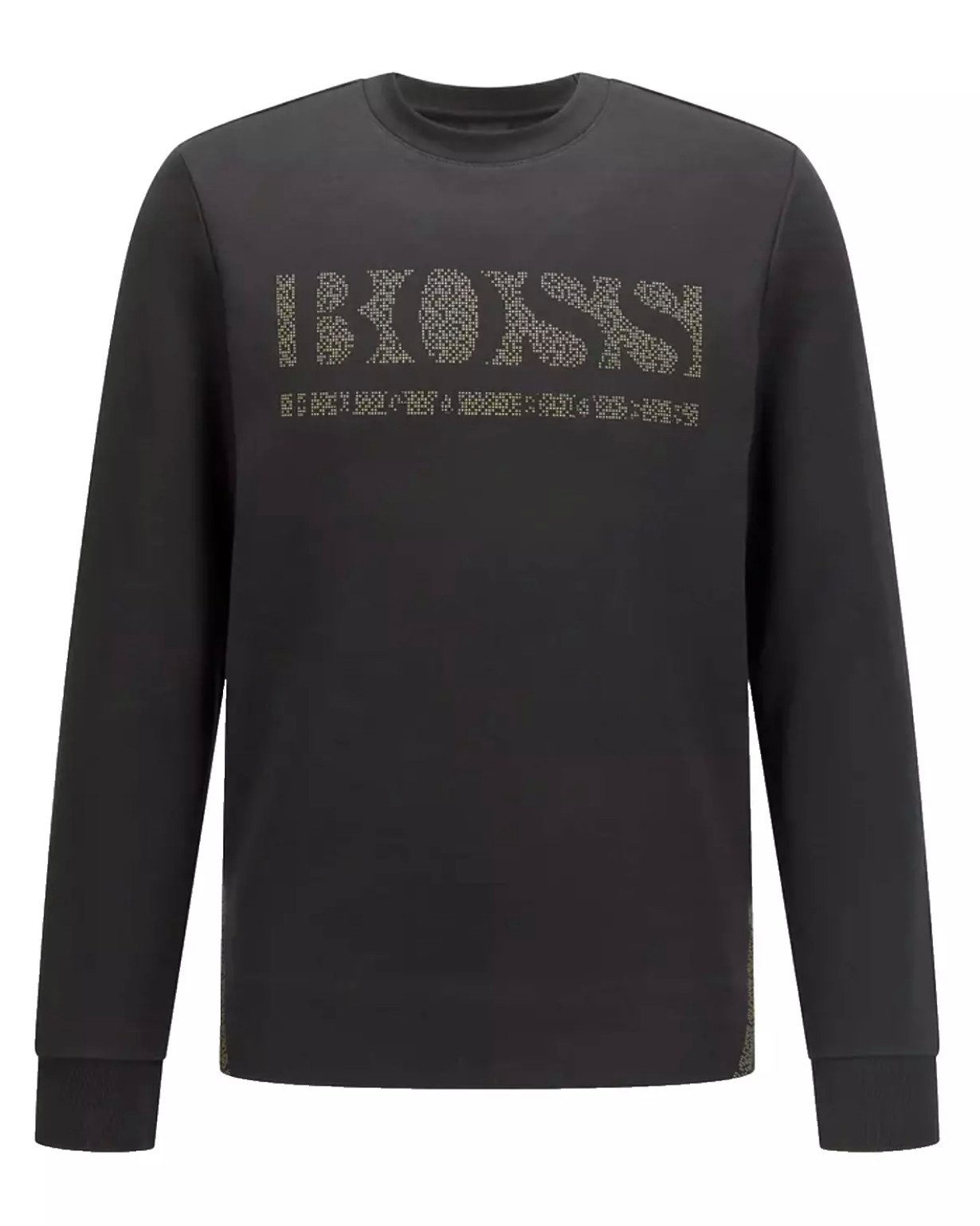 BOSS Sweatshirt Salbo Iconic Pixel-Print auf der Brust, pixelierte Seitenst günstig online kaufen