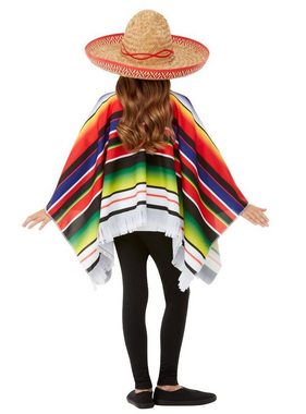 Smiffys Kostüm Mexikanischer Poncho Kostüm für Kinder, Knallbunter Überwurf für die Fiesta Mexicana
