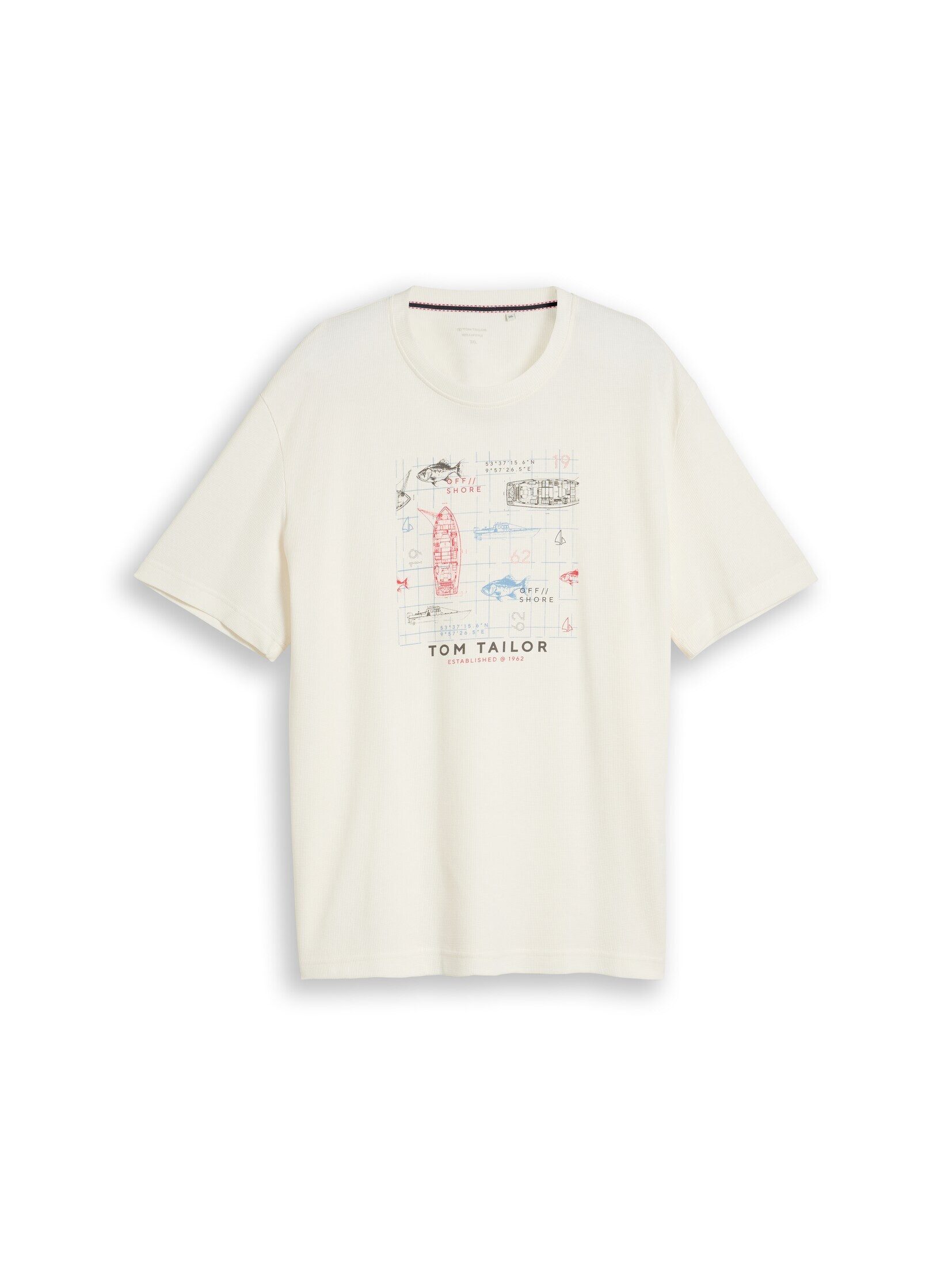 TOM TAILOR PLUS T-Shirt T-Shirt (im Einserpack) Plus Size - T-Shirt mit Waffelstruktur
