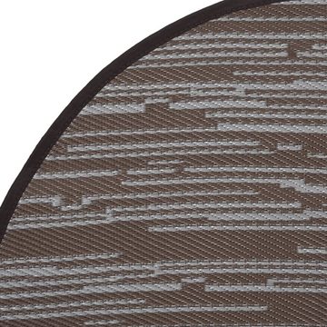 Teppich Outdoor-Teppich Braun Ø160 cm Kunststoff Polypropylen, vidaXL, Höhe: 0 mm