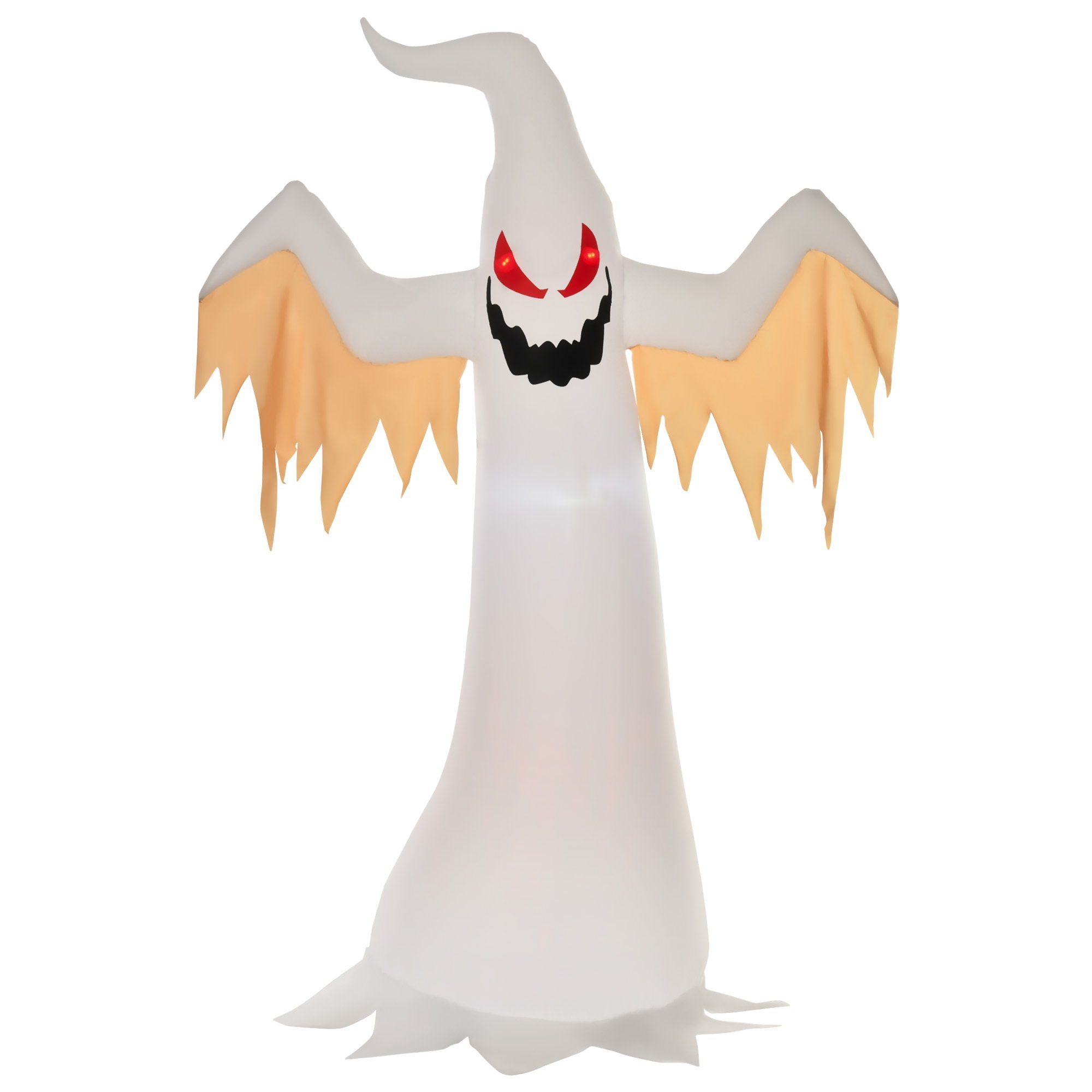 HOMCOM LED-Dekofigur Halloween Gespenst selbstaufblasend