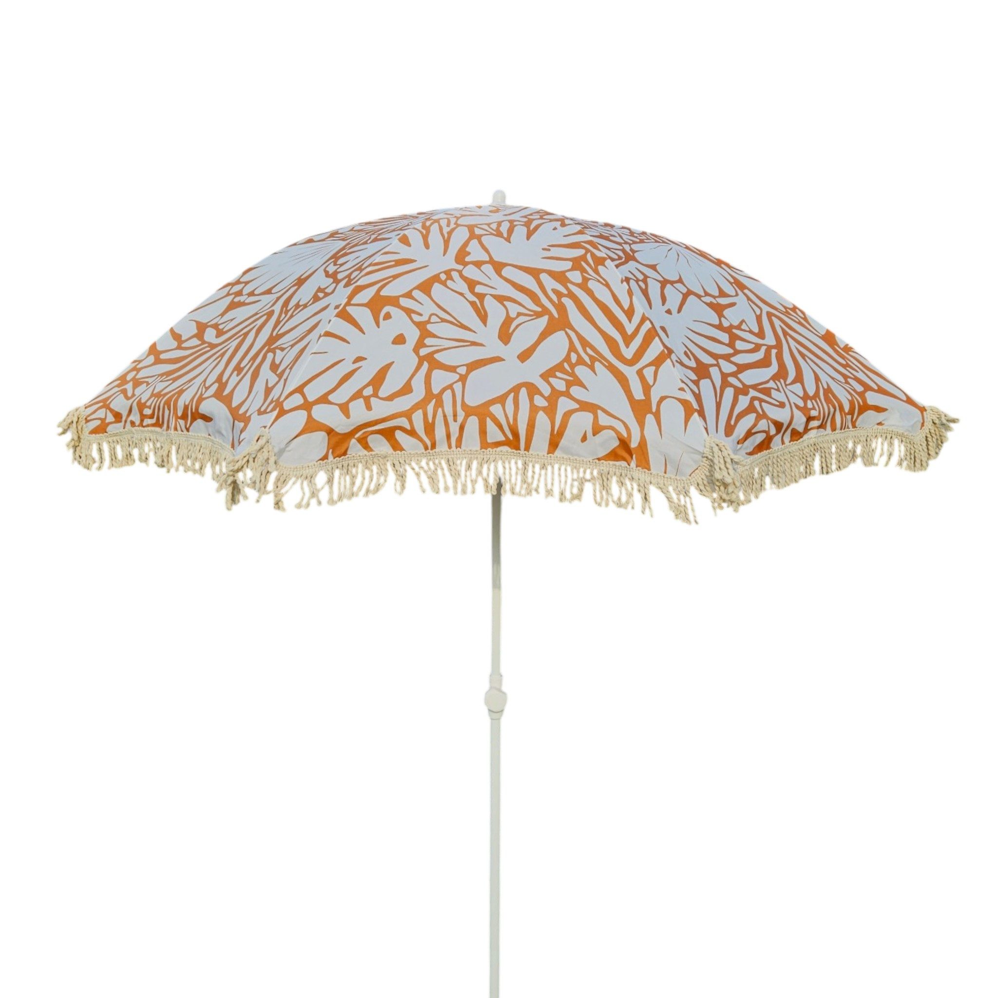 Meinposten Sonnenschirm Strandschirm Gartenschirm BOHO UV30+ Balkonschirm Fransen 150cm, abnickbar