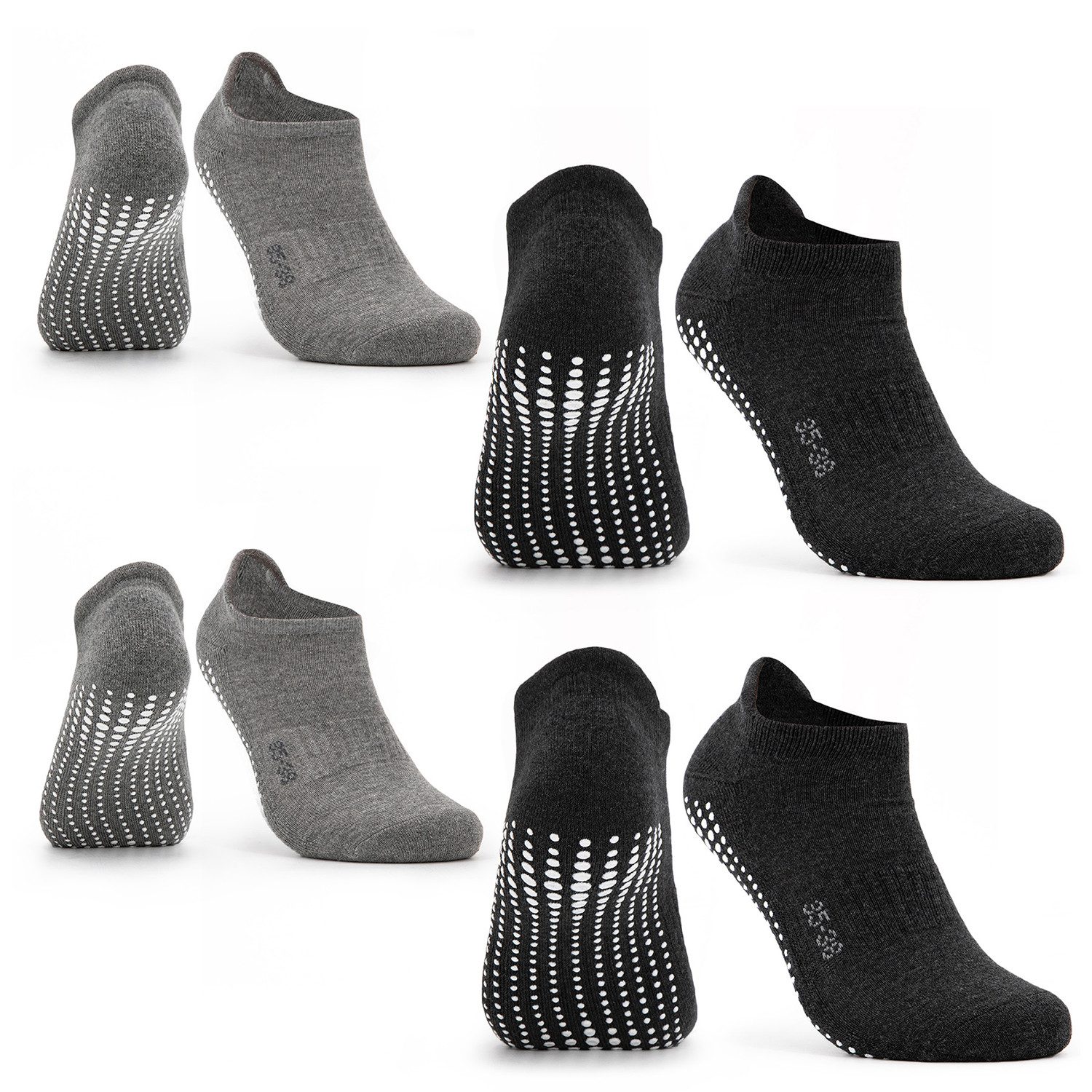 OCCULTO Sportsocken Damen & Herren Yogasocken 2-4er Pack (Modell: Mady) (4-Paar)